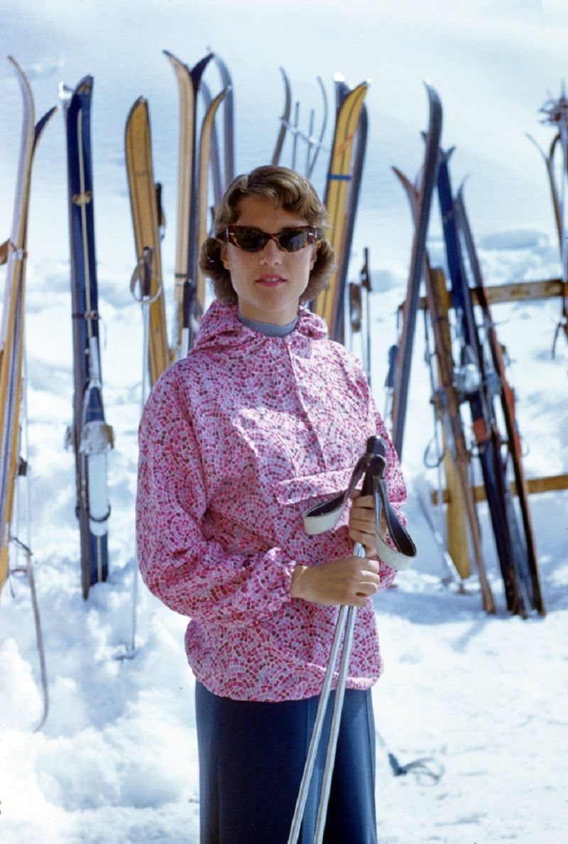 Toni Frissell 'Zermatt Ski Fashion' Archival Pigment Print Framed In Black