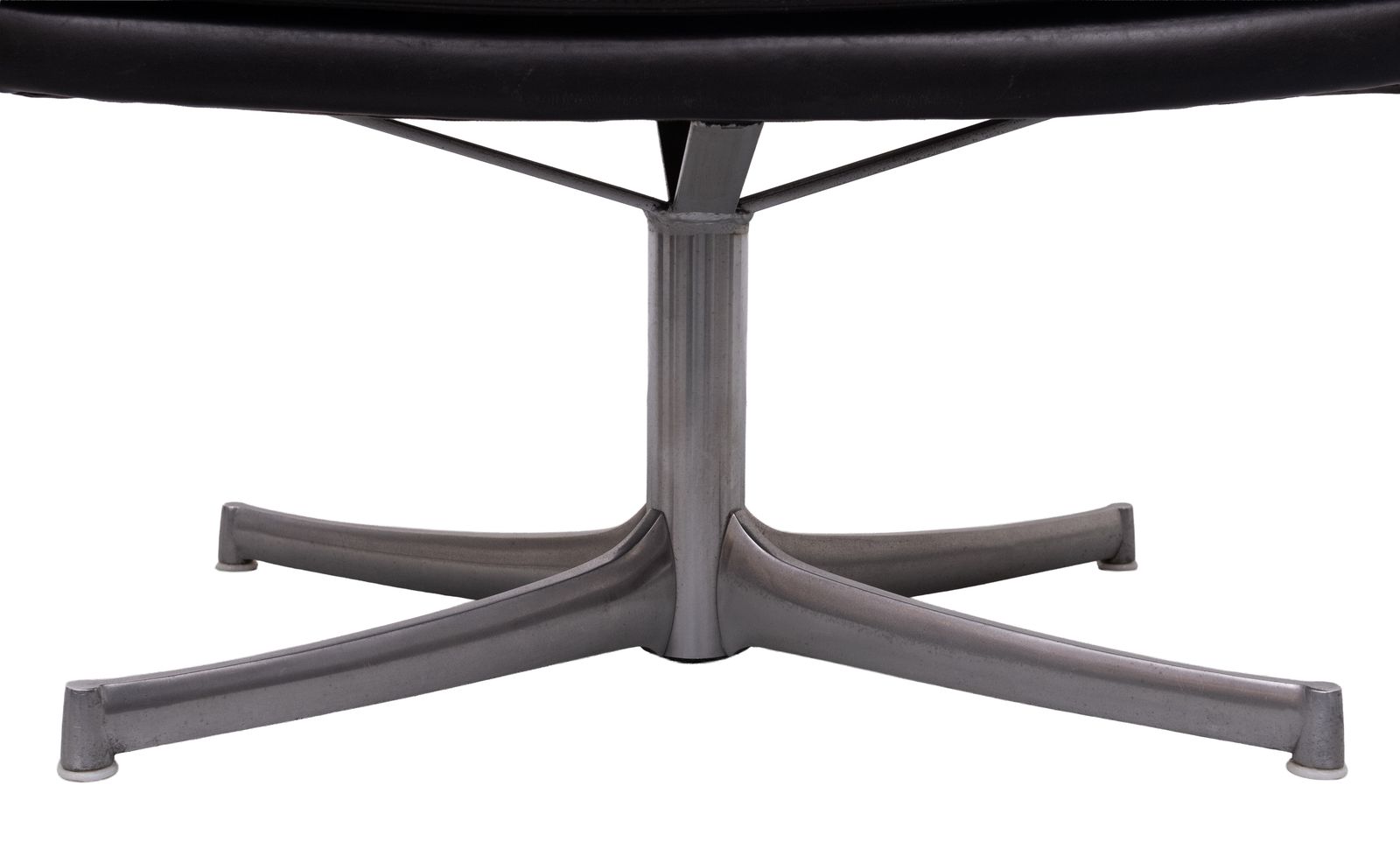 Collection Walter Knoll Black Leather Foot Stool 1970s Germany photo furniture
