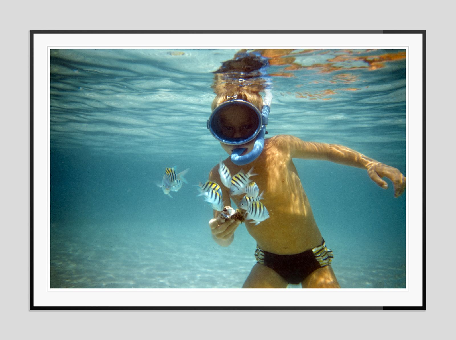 Toni Frissell 'Boy In Bermuda' Archival Pigment Print Framed In Black photo furniture