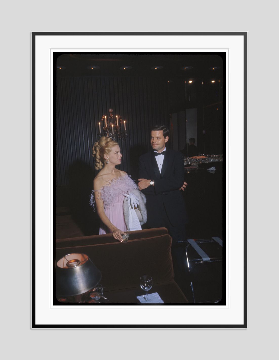 Toni Frissell 'A Couple At The Met' Archival Pigment Print Framed In Black photo furniture