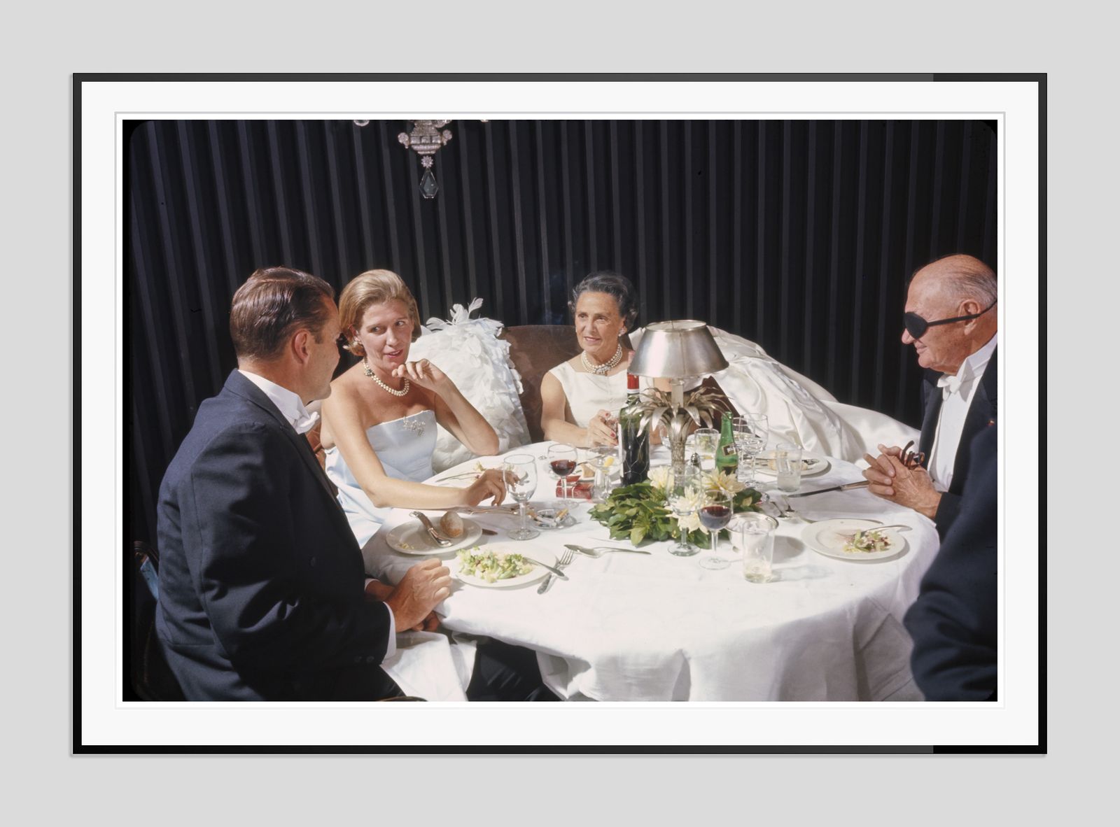 Toni Frissell 'Fine Dining At The Opera' Archival Pigment Print Framed In Black photo furniture