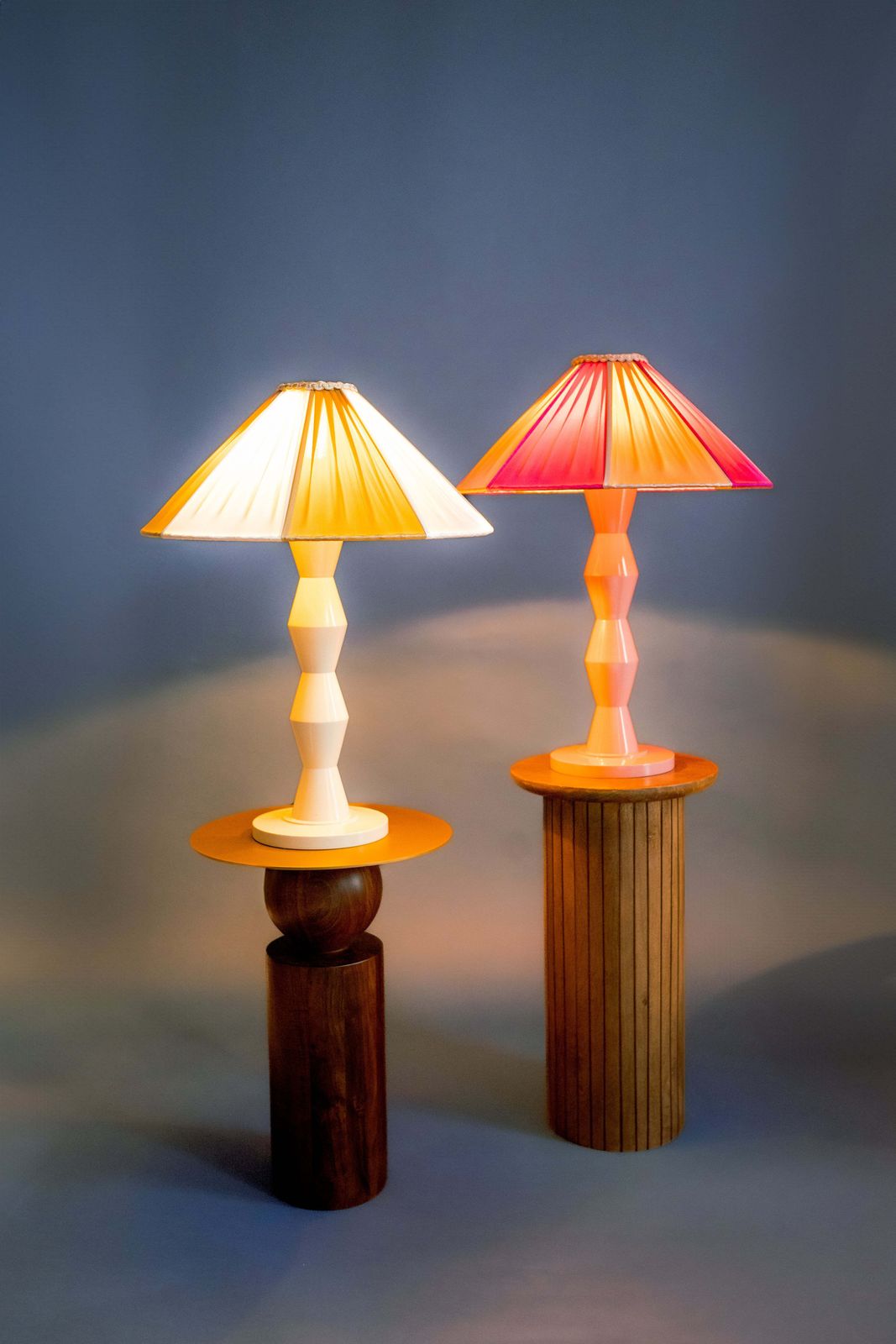 The Fitz Hand Turned Wood Rose Table Lamp photo vinterior