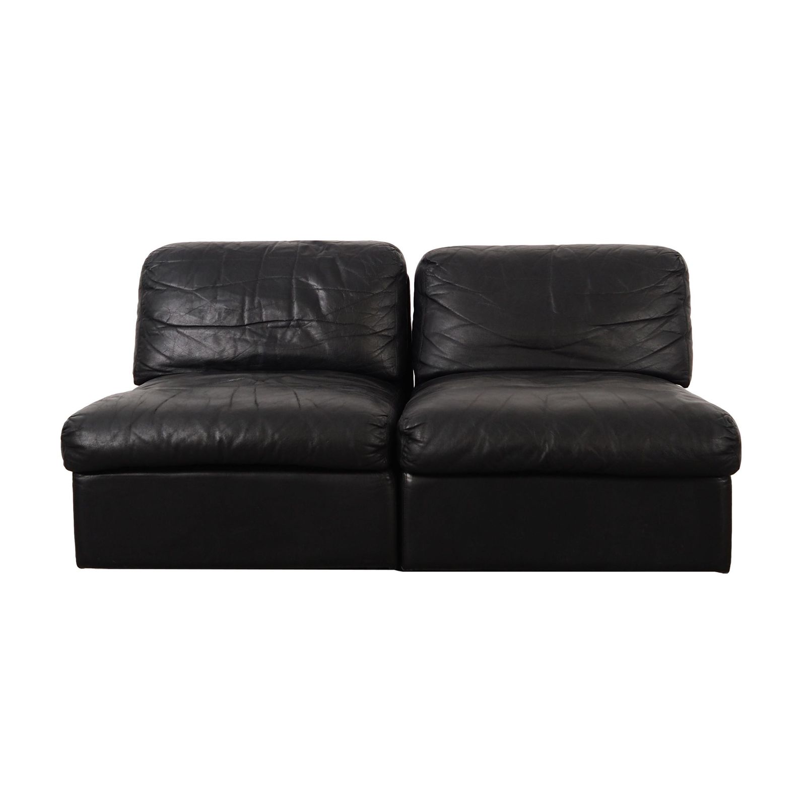 Modular Leather Sofa, Italian Design, 1970s, Made In Italy