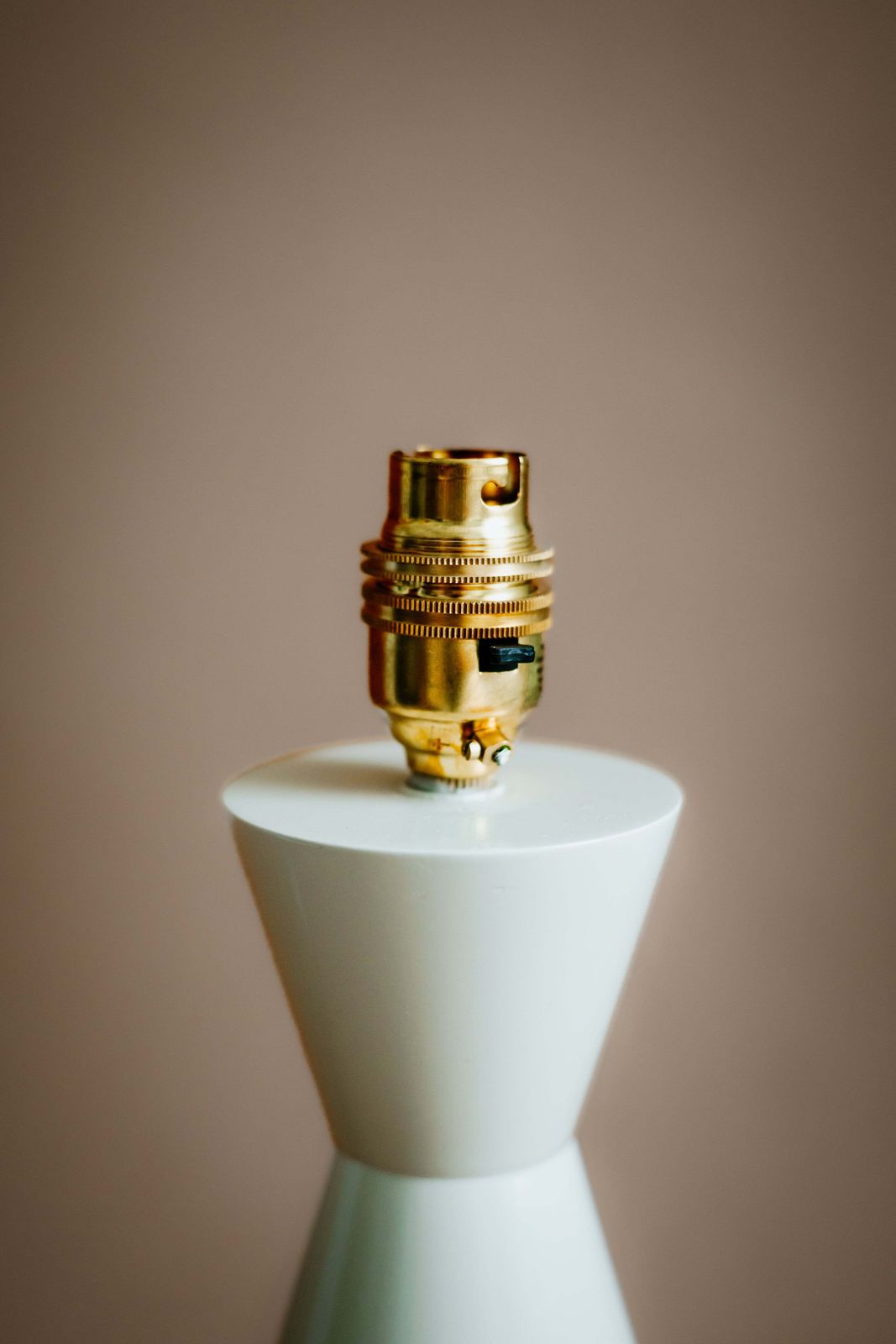 The Fitz Hand Turned Wood Ivory Table Lamp photo Lighting