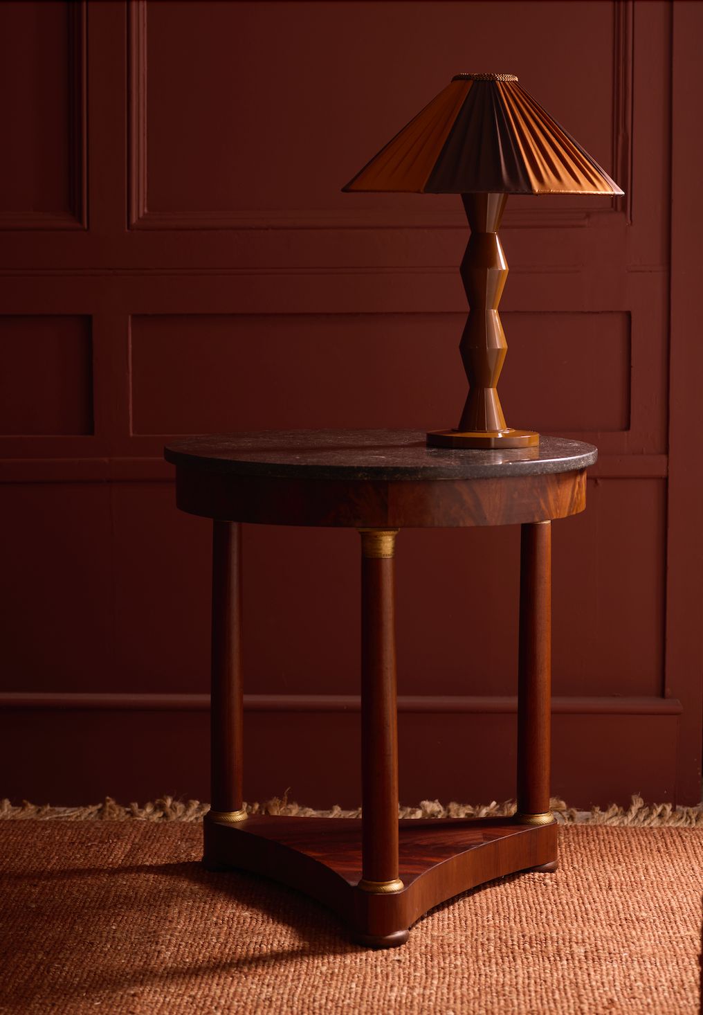 The Fitz Hand Turned Wood Tabacco Table Lamp photo Lighting