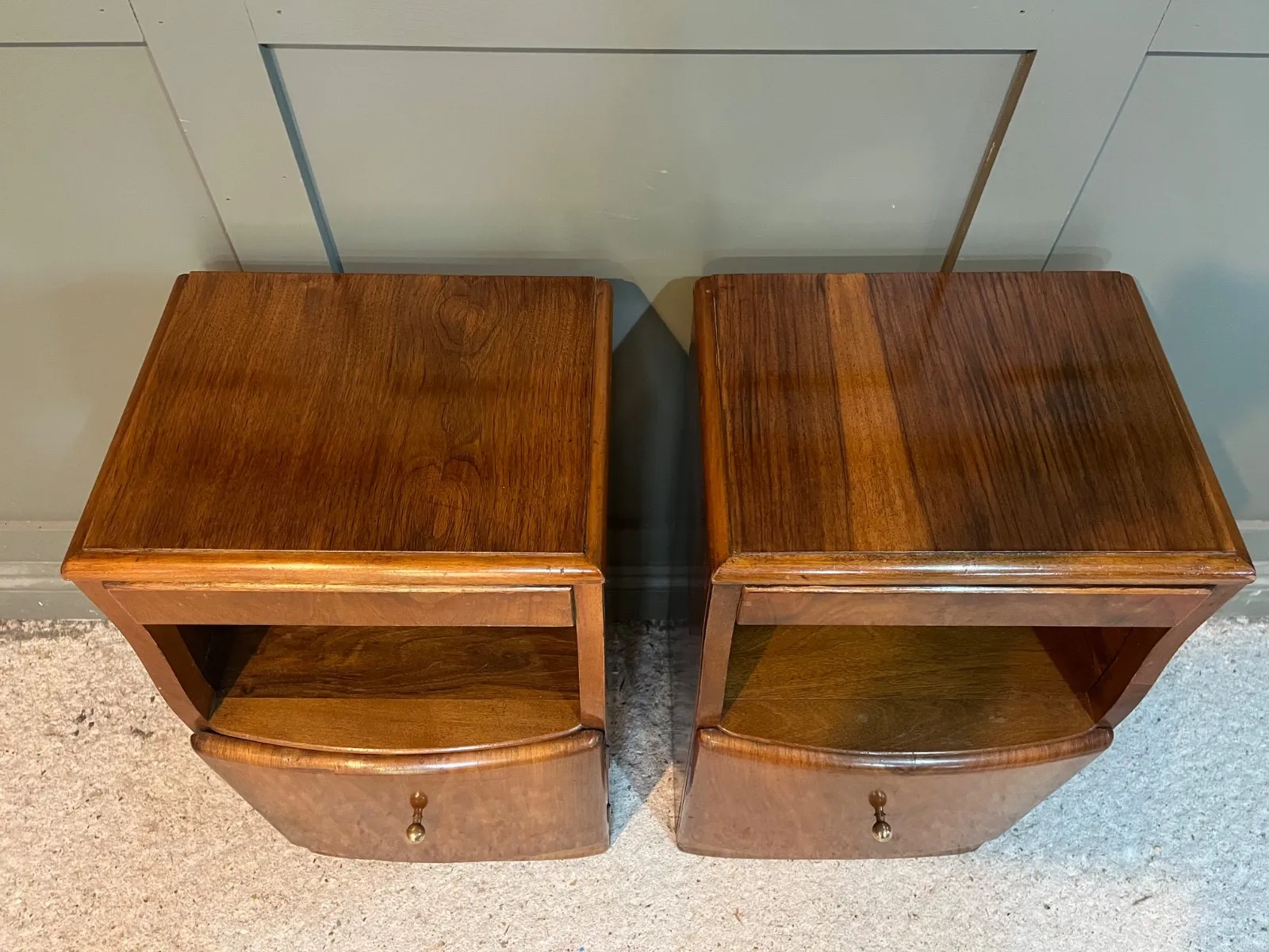 Vintage Bedside Cabinets Circa 1950’s Wood, Beautiful Condition photo 195.0
