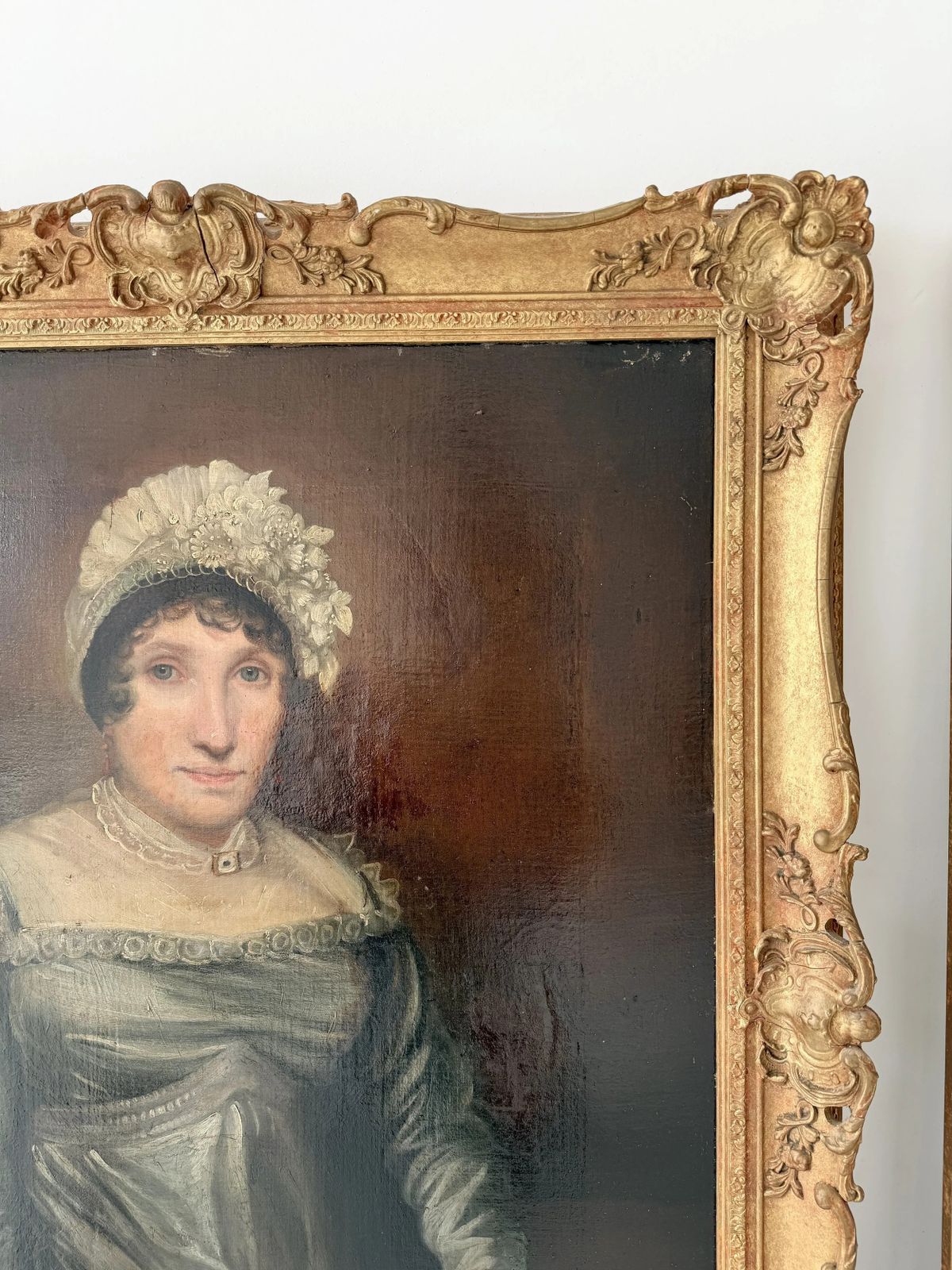 Pair Of Framed Oil On Canvas Portrait Paintings Of Man And Woman, 19th Century, English Provincial School photo 6000.0