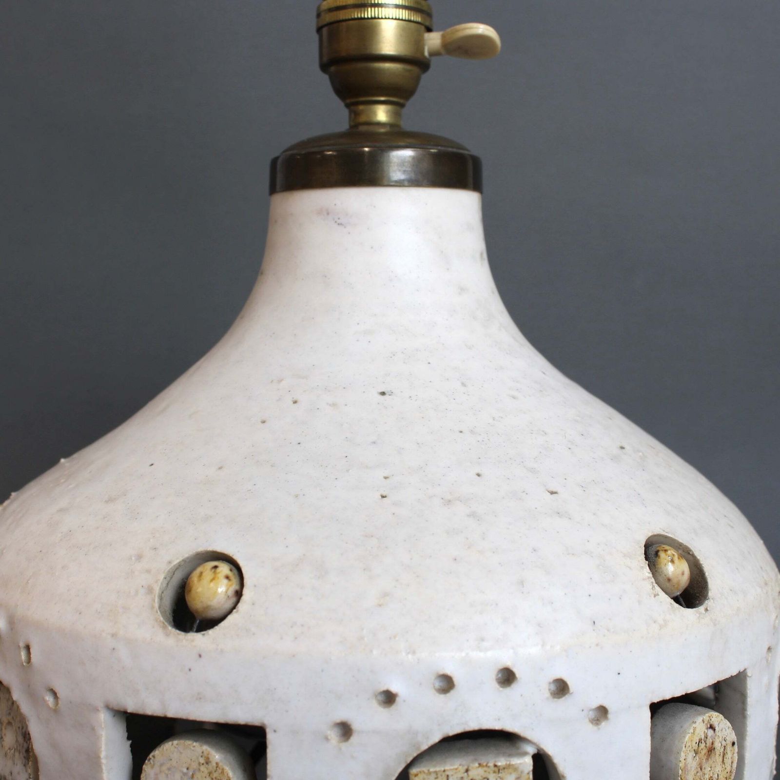 Lighting Vintage French Ceramic Table Lamp Attributed To Georges Pelletier (Circa 1970s) photo