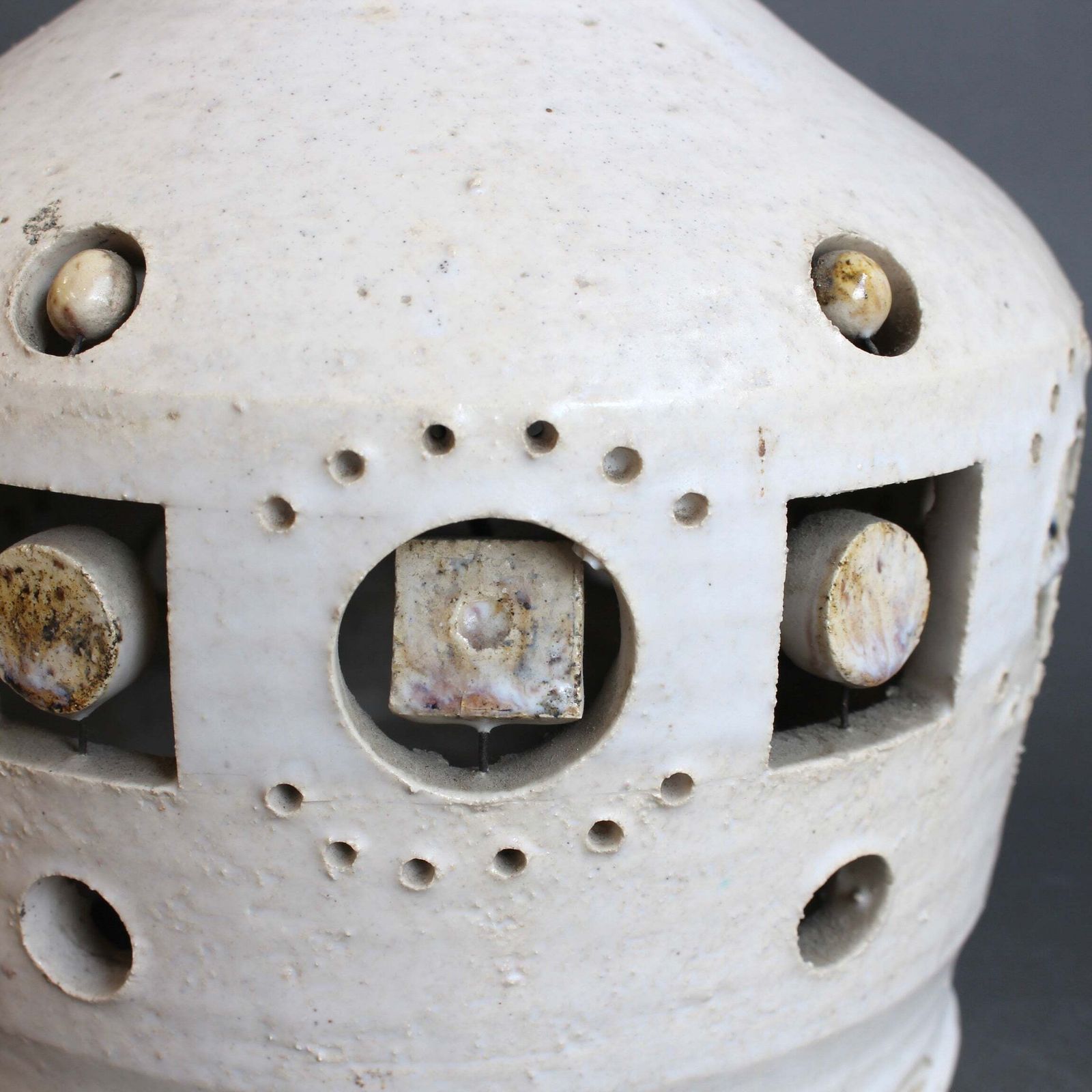 photo vinterior Vintage French Ceramic Table Lamp Attributed To Georges Pelletier (Circa 1970s)