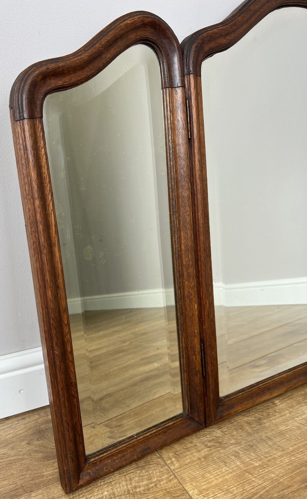 Mirror Antique French Oak Triple Folding Carved Dressing Table Mirror Lot 6137 photo furniture