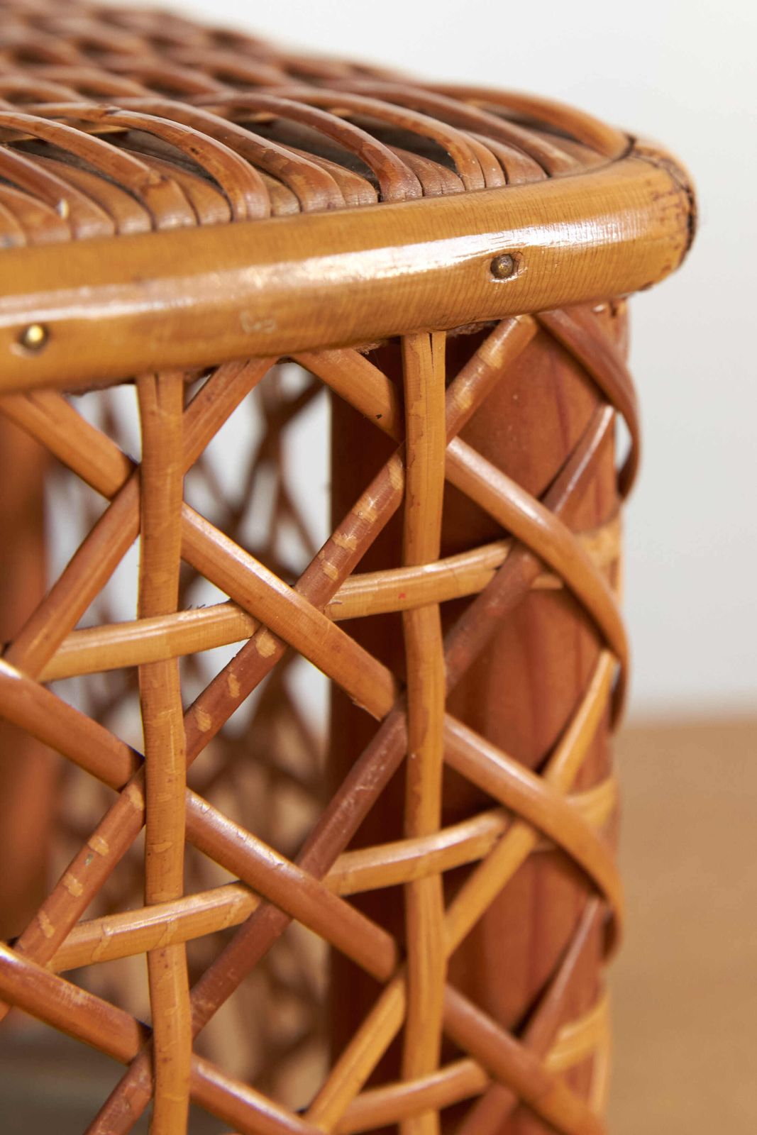 Woven Rectangular Bamboo Table Lamp, C1960   70 photo 474.0