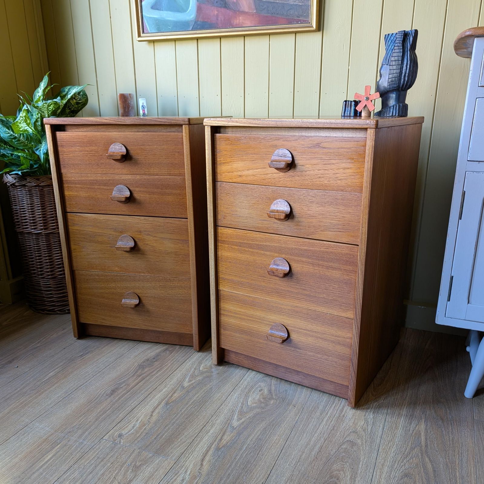 photo furniture Pair Of Stag Cantata Bedsides, 1960s