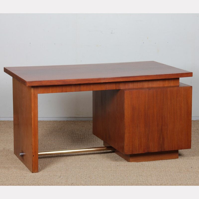 Modernist Wooden Desk, Dating From The 1940s photo vintage
