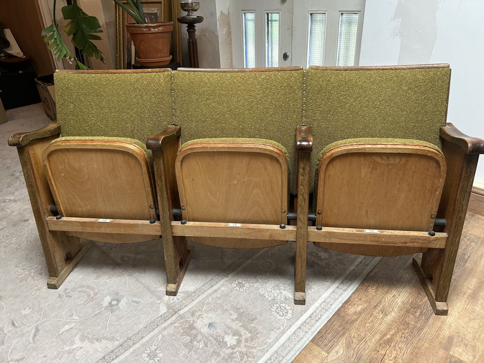 Vintage Mid Century German Cinema/Lecture Chairs (Row Of 3) photo for sale