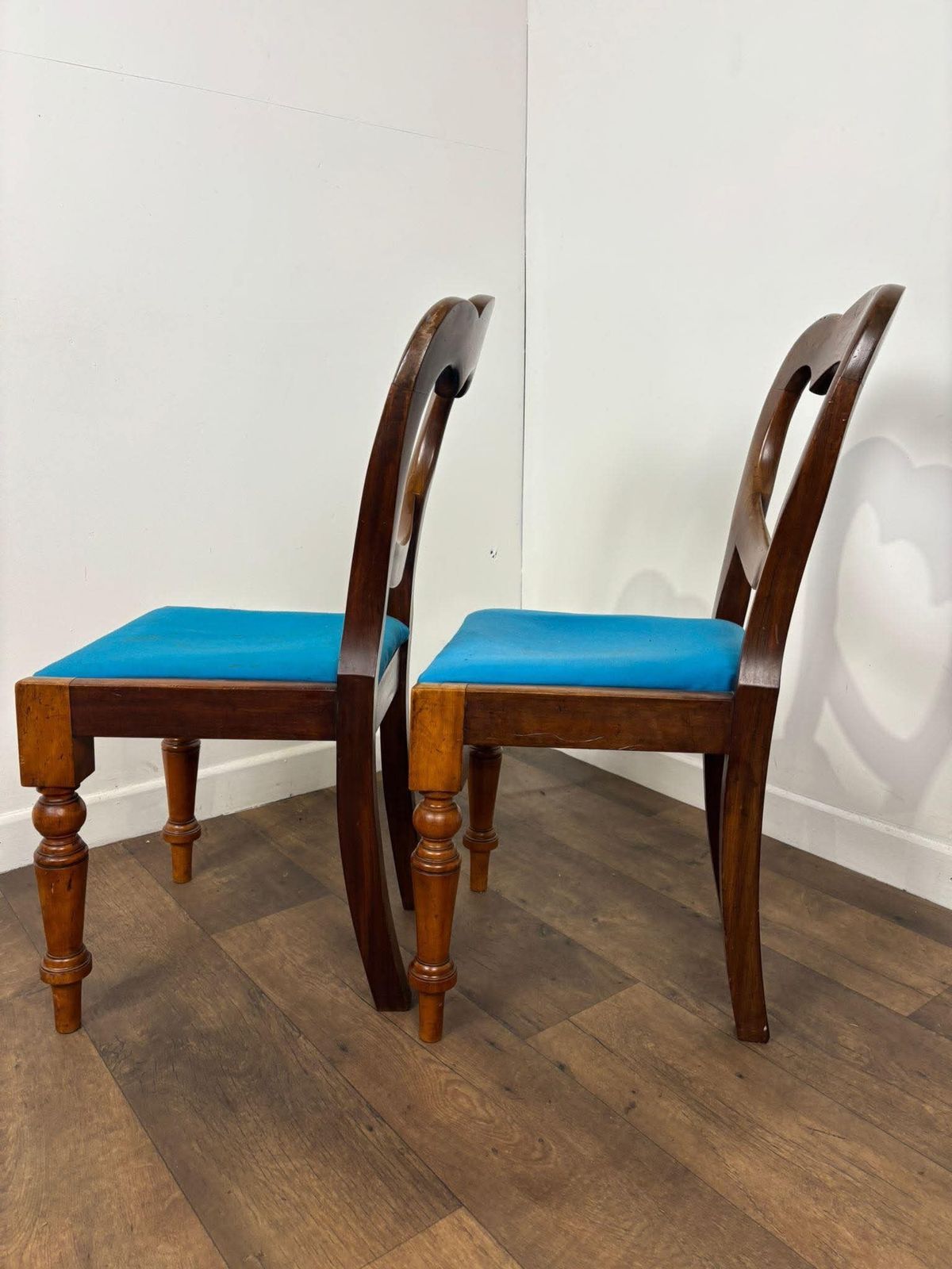 Victorian Pair Of Mahogany Balloon Back Chairs photo Furniture