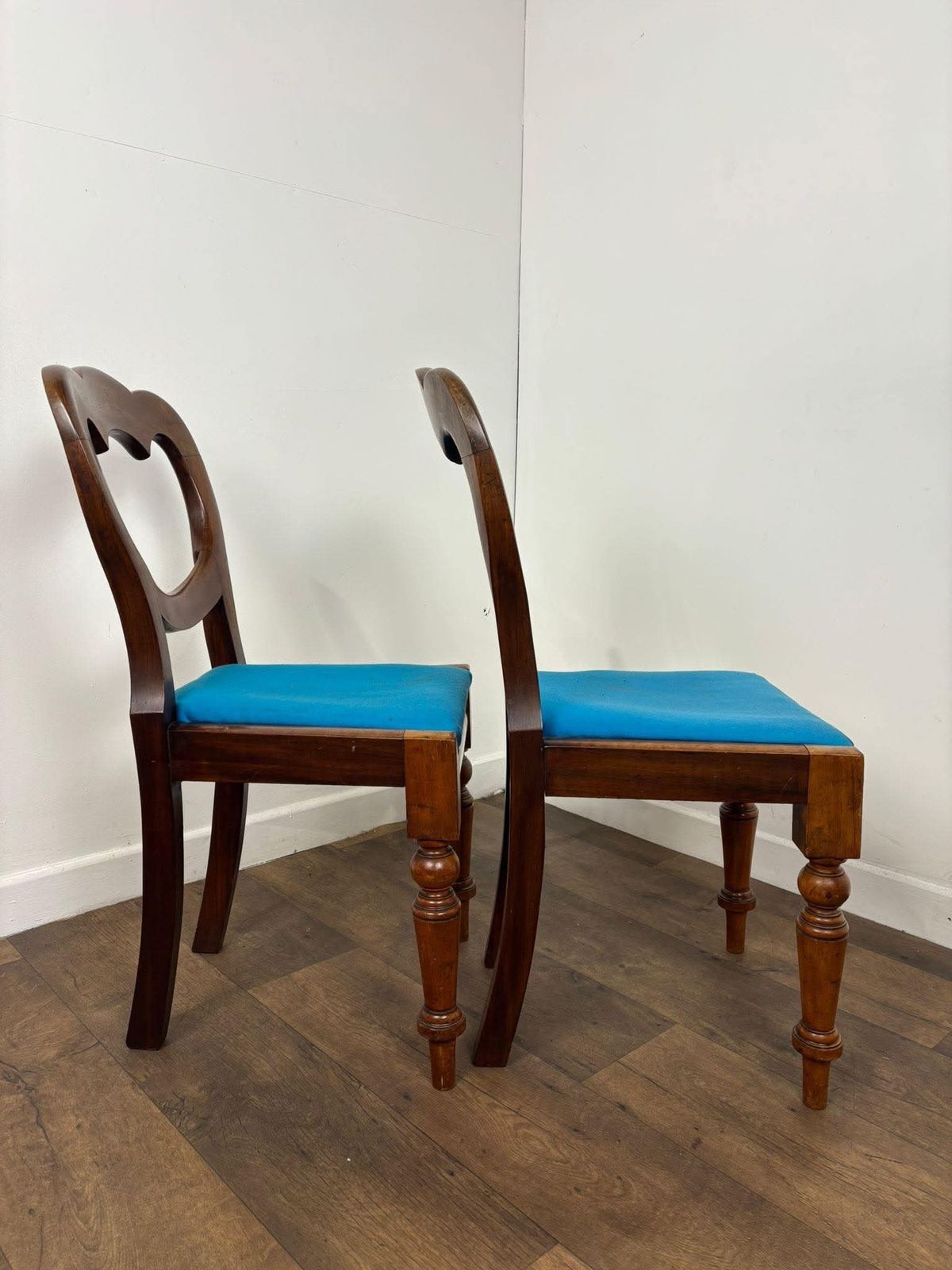 Victorian Pair Of Mahogany Balloon Back Chairs photo buy