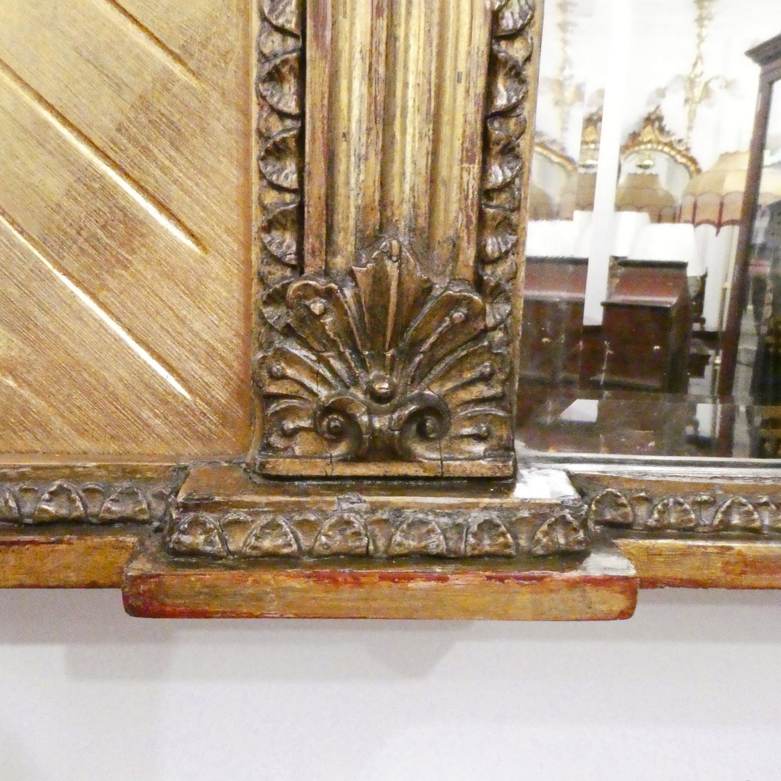 Victorian Gilt Overmantel Wall Mirror In The Regency Style photo vinterior