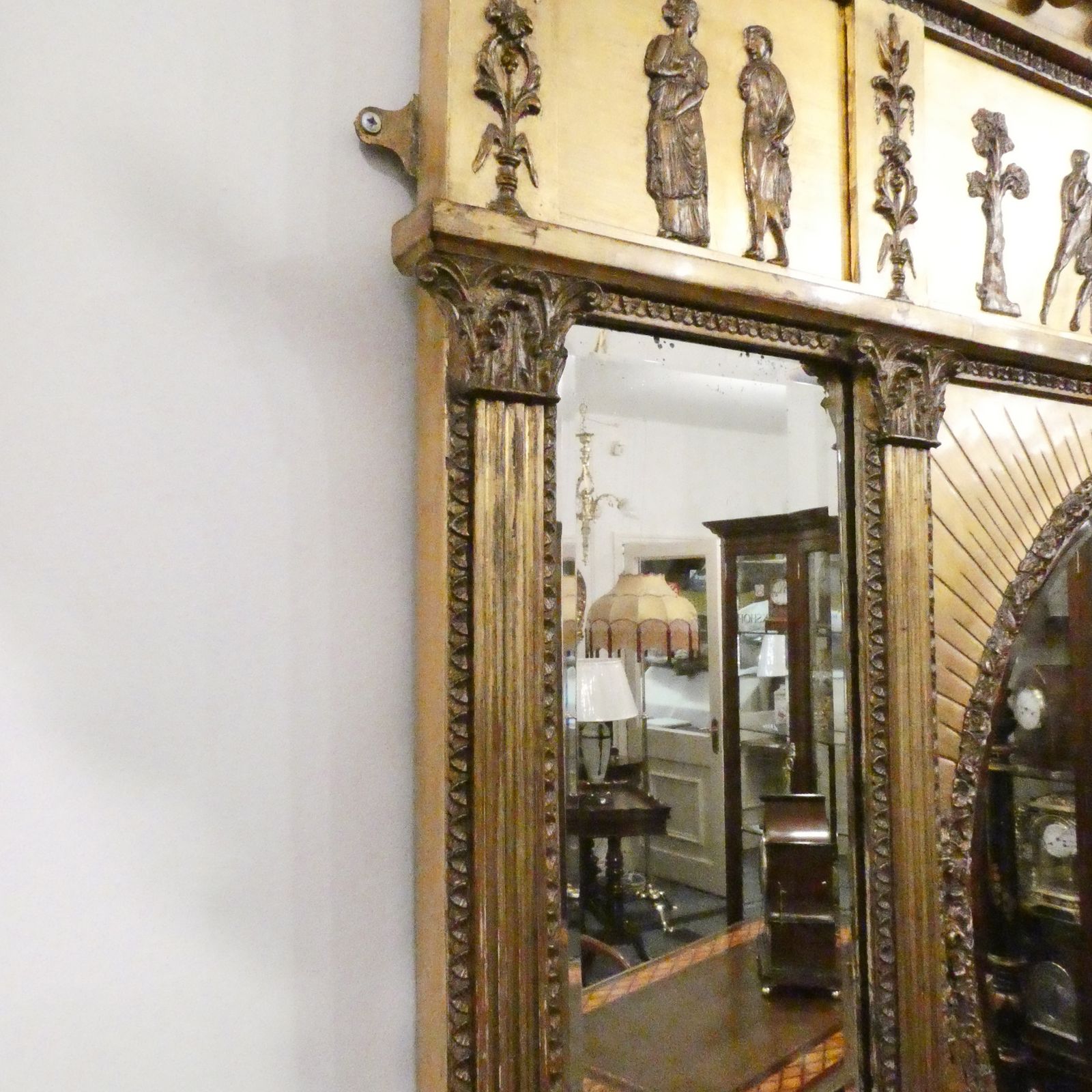 photo furniture Victorian Gilt Overmantel Wall Mirror In The Regency Style