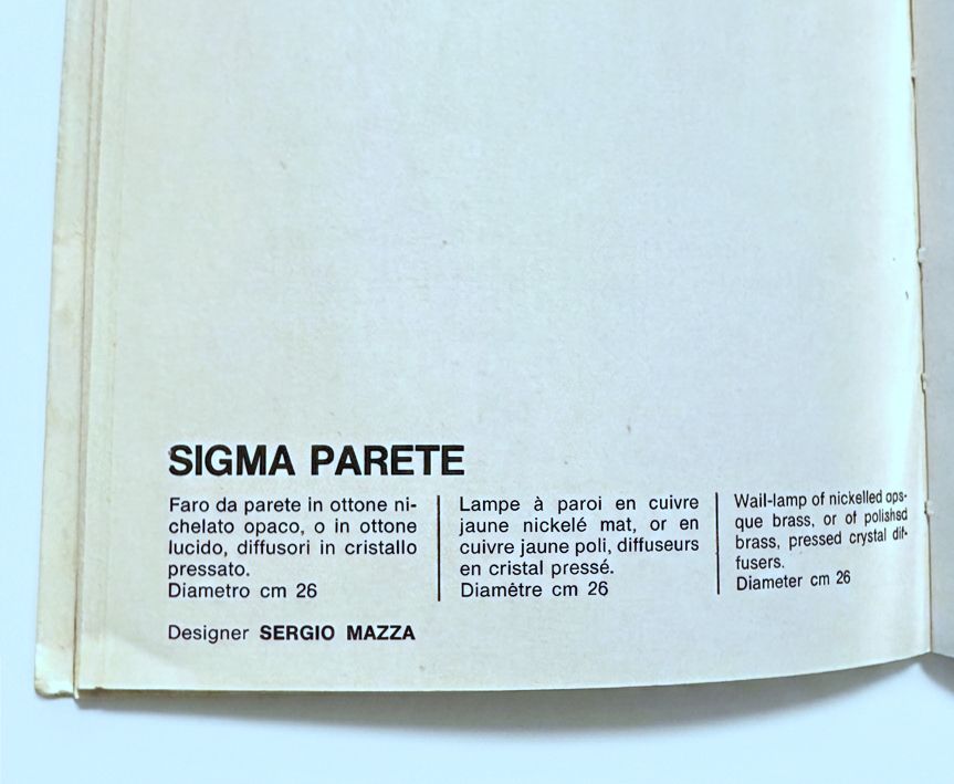 photo for sale Artemide Wall Lamp Mod. Sigma Wall   Design S. Mazza '60