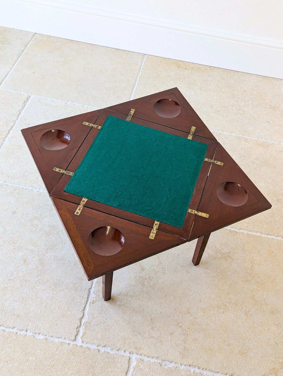 Antique Edwardian Mahogany Diminutive Envelope Card Table C.1910 photo for sale