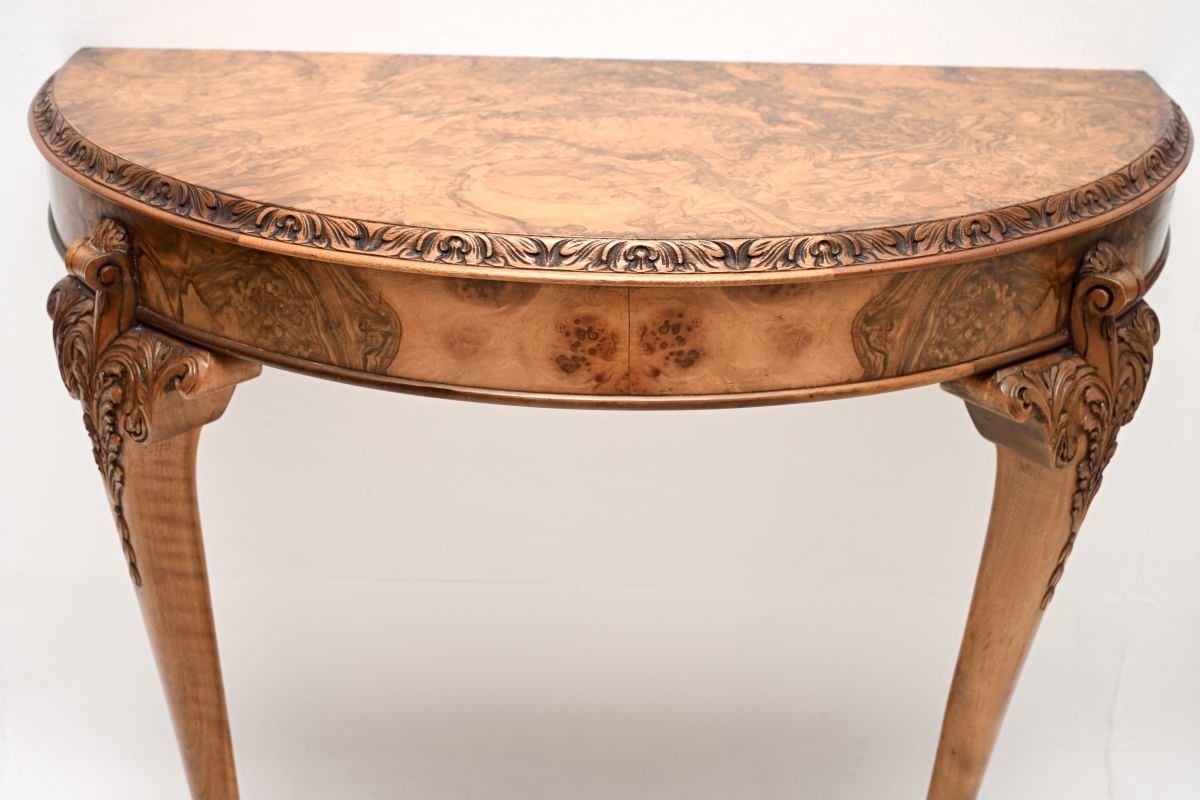 Pair Of Antique Burr Walnut Console Tables photo buy