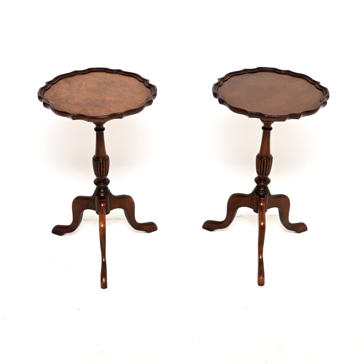 Pair Of Antique Walnut Wine Tables