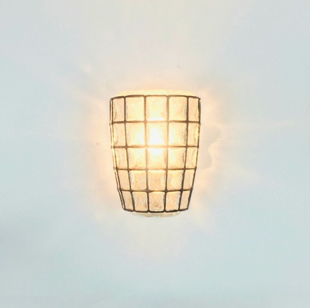 Pair Of Mid Century Modern Glass Wall Lights From Limburg, Germany, 1960s/1970s photo 780.0
