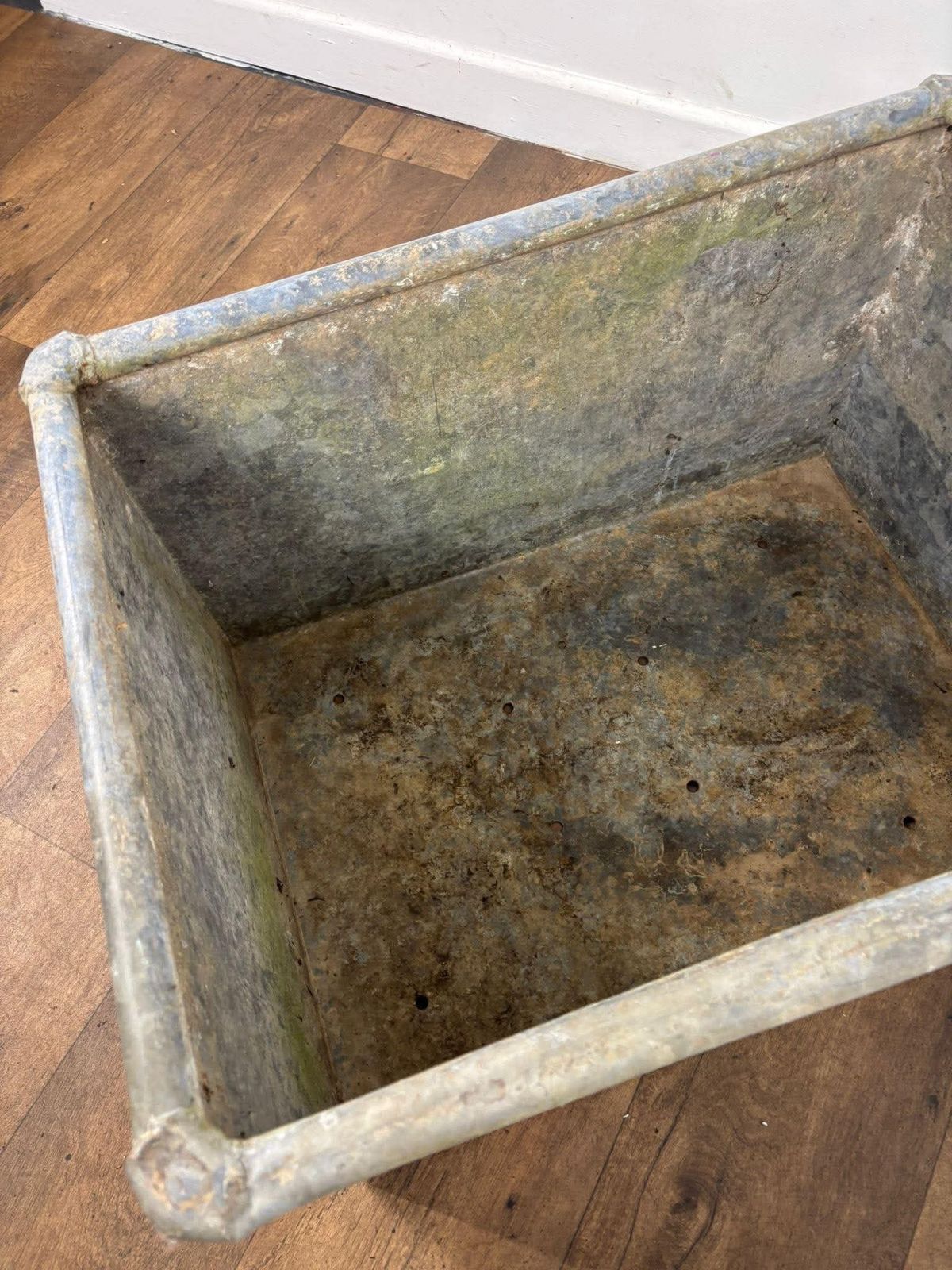 Vintage Galvanised Planter, Mid 20th Century photo vinterior