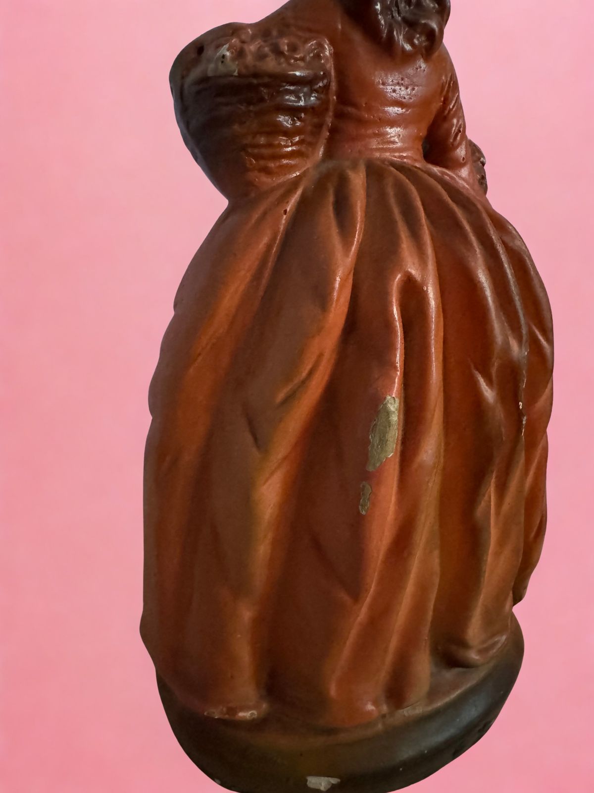 Vintage 1930s Chalkware Crinoline Lady Figurine (19cm) photo Art