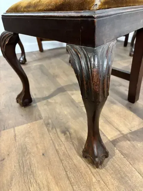 Victorian Set Of Four Mahogany Dining Chairs photo vintage