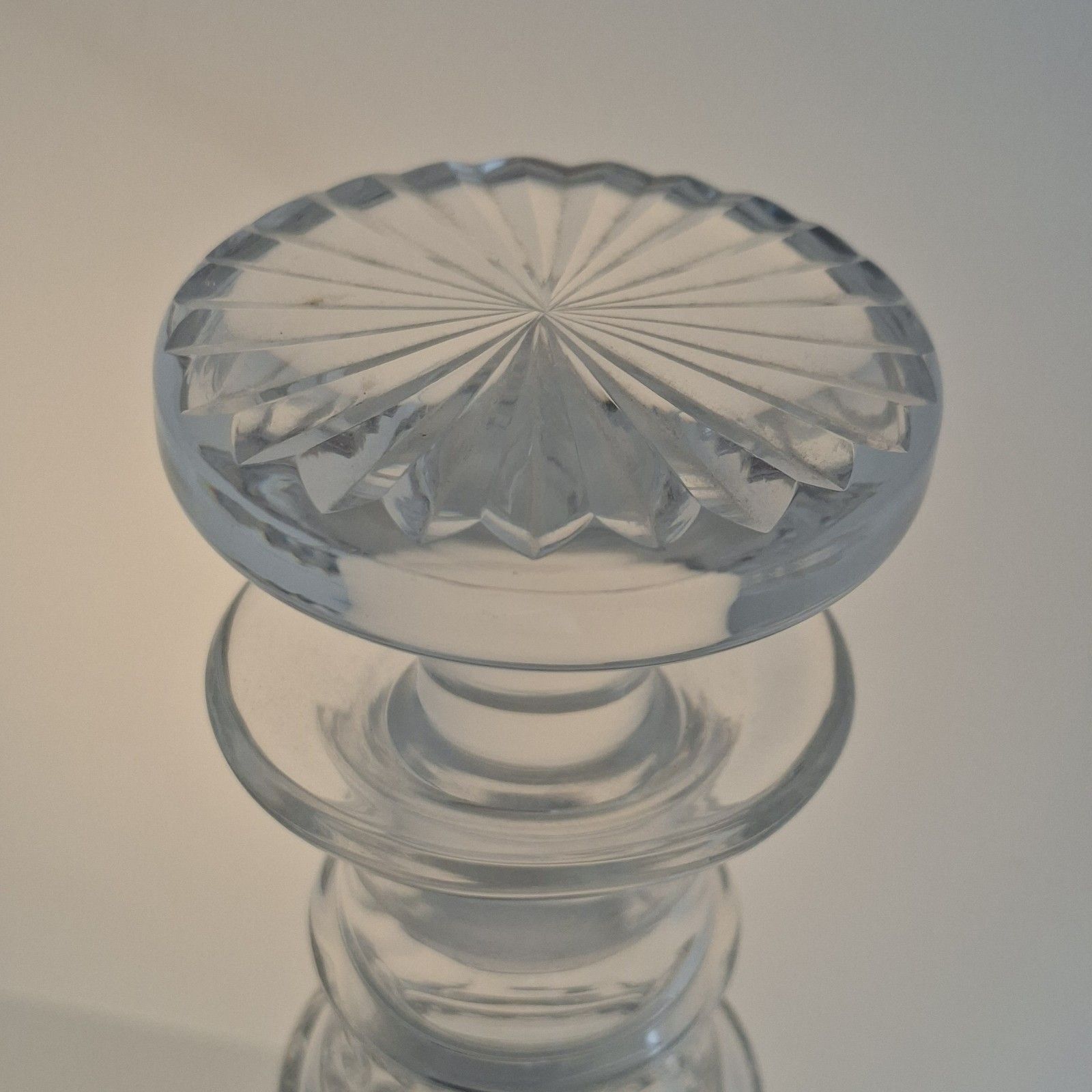 Pair Of Stuart Crystal Decanters Conical Cut Glass Vintage photo Home Decor
