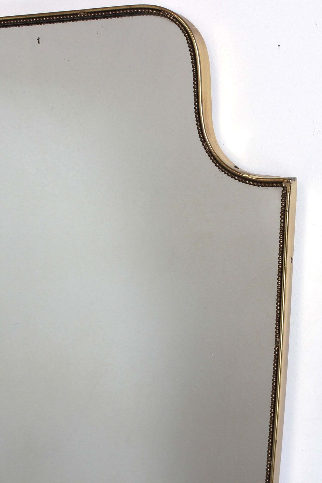 Vintage Italian Wall Mirror With Beading (Circa 1960s)   Large photo vintage