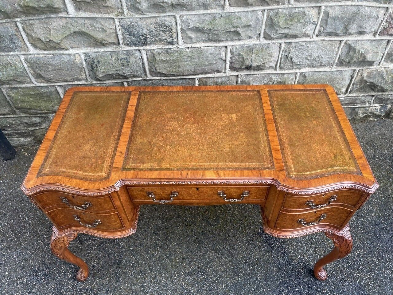Antique Burr Walnut Writing Desk photo Furniture