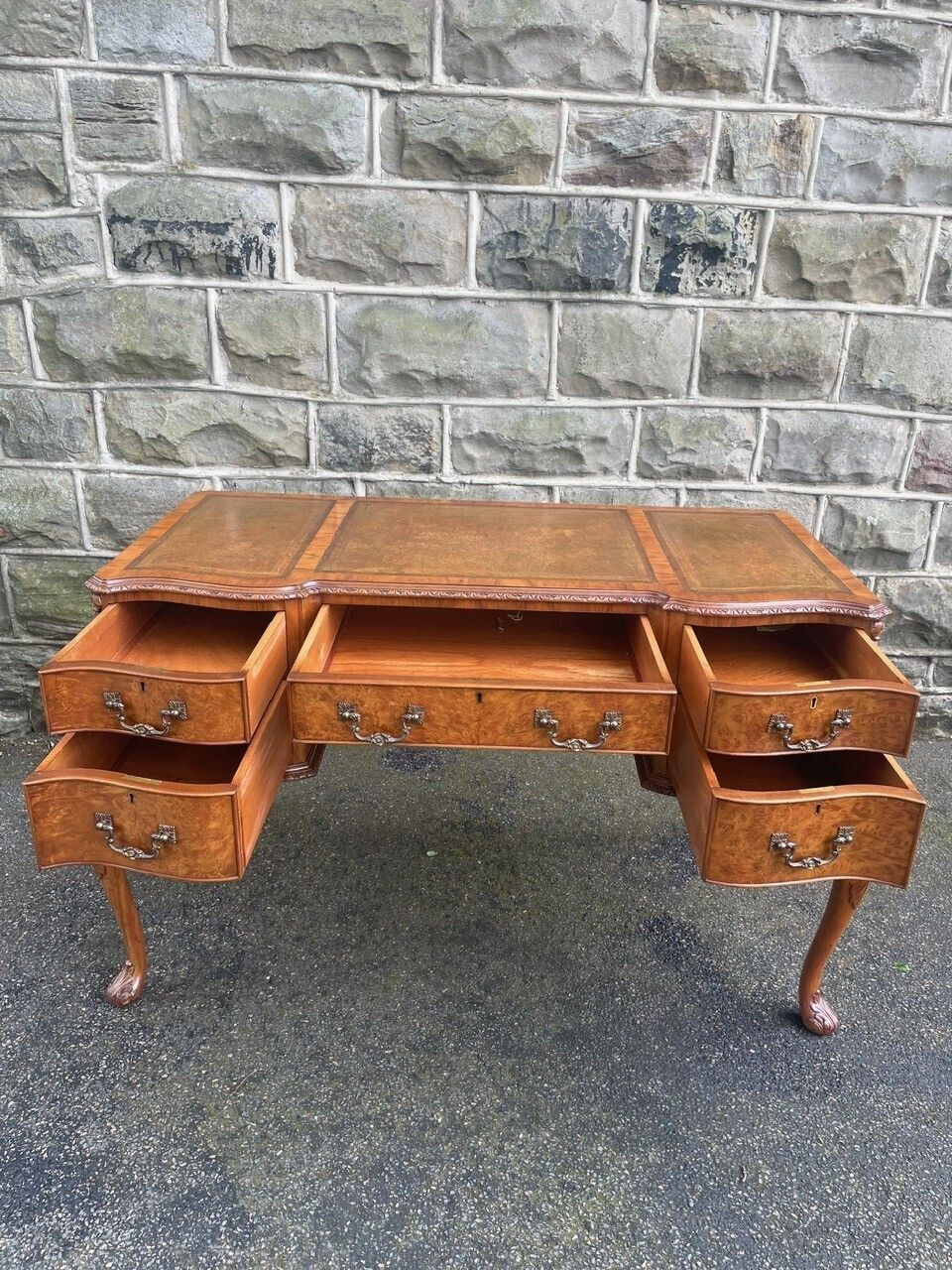 photo furniture Antique Burr Walnut Writing Desk