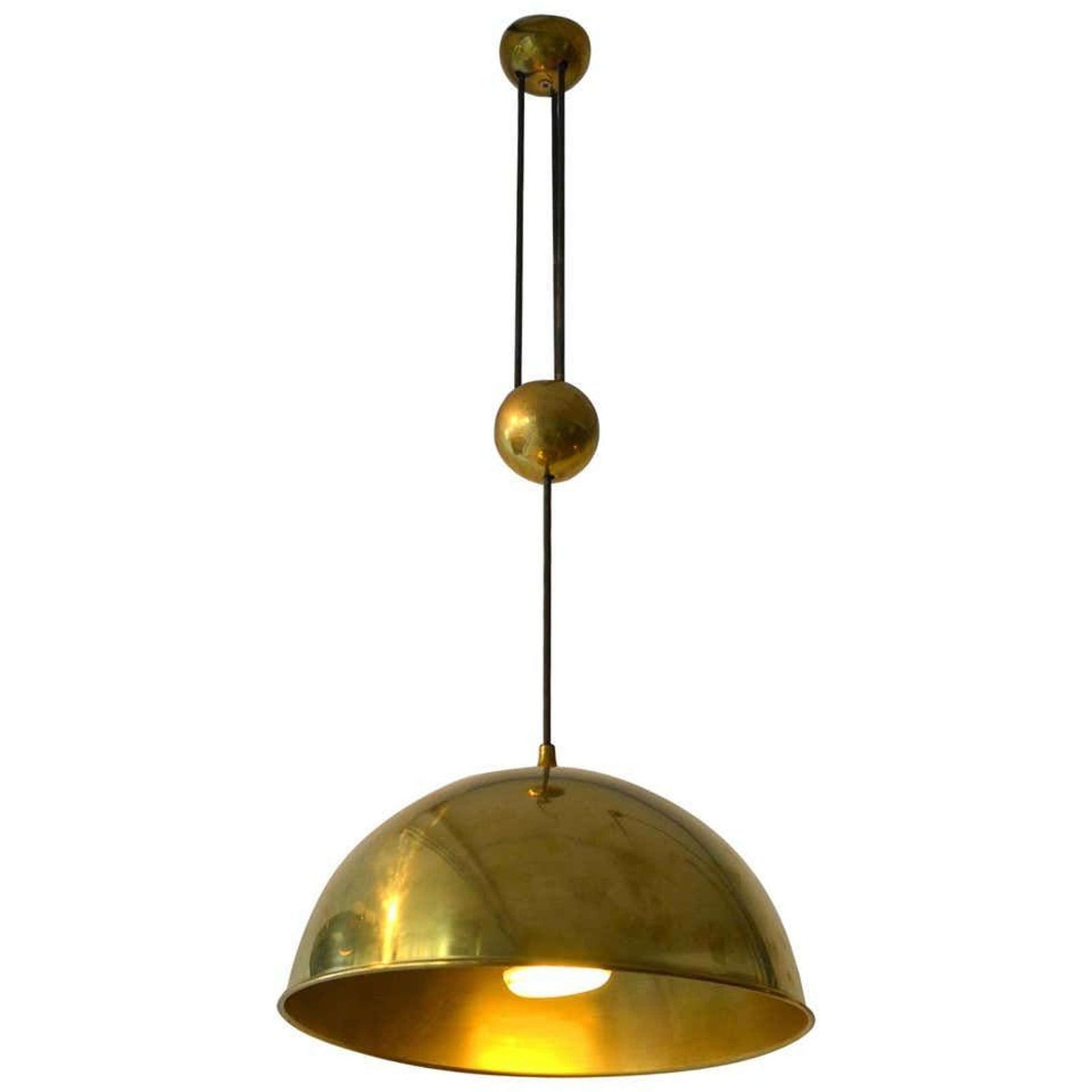 Counterbalance Brass Pendant 'Posa' By F. Schulz