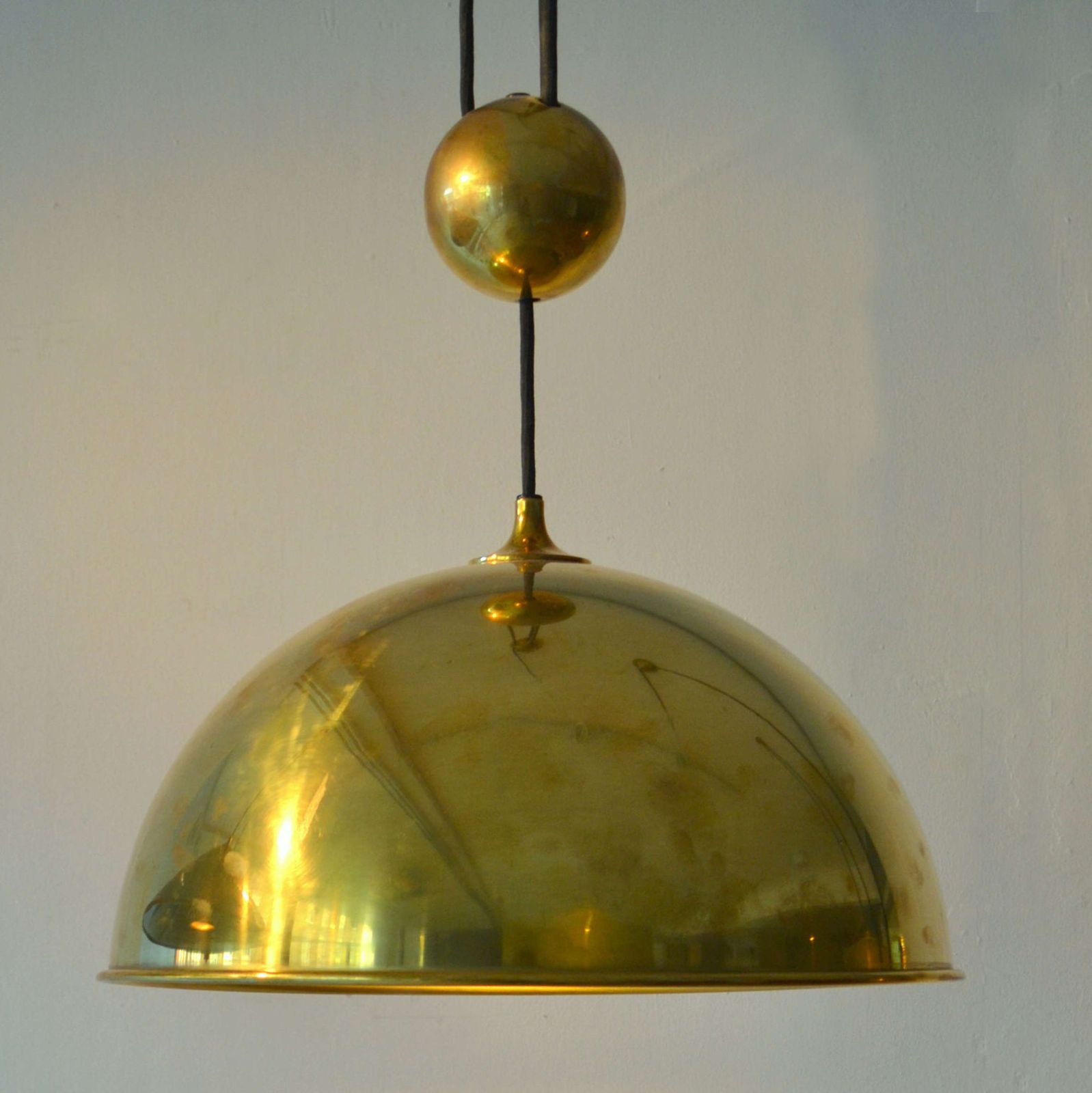 Counterbalance Brass Pendant 'Posa' By F. Schulz photo for sale