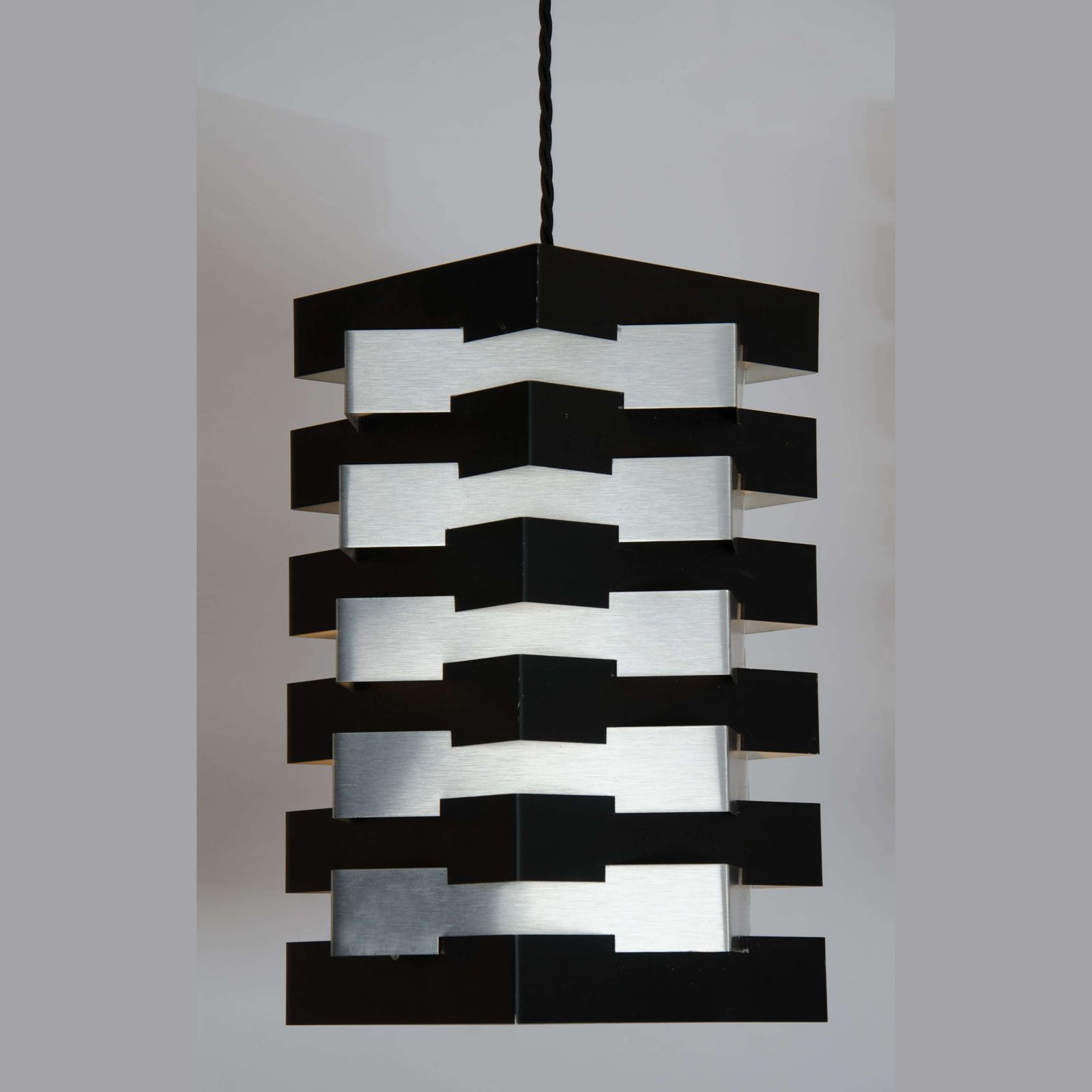 Four Black And Aluminium Pendant Lamp By Hoogervorst photo Lighting