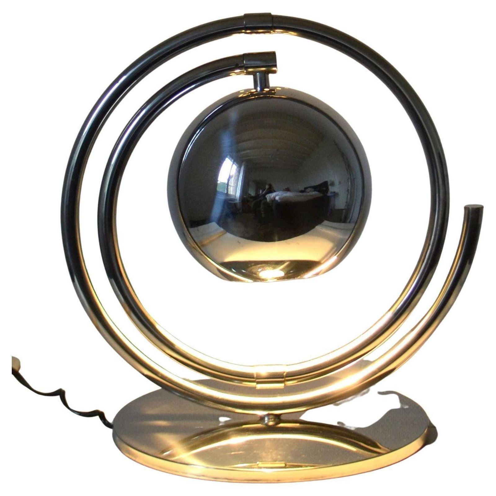 Sculptural Adjustable Reggiani Chrome Floor Lamp Italy 1960's photo for sale