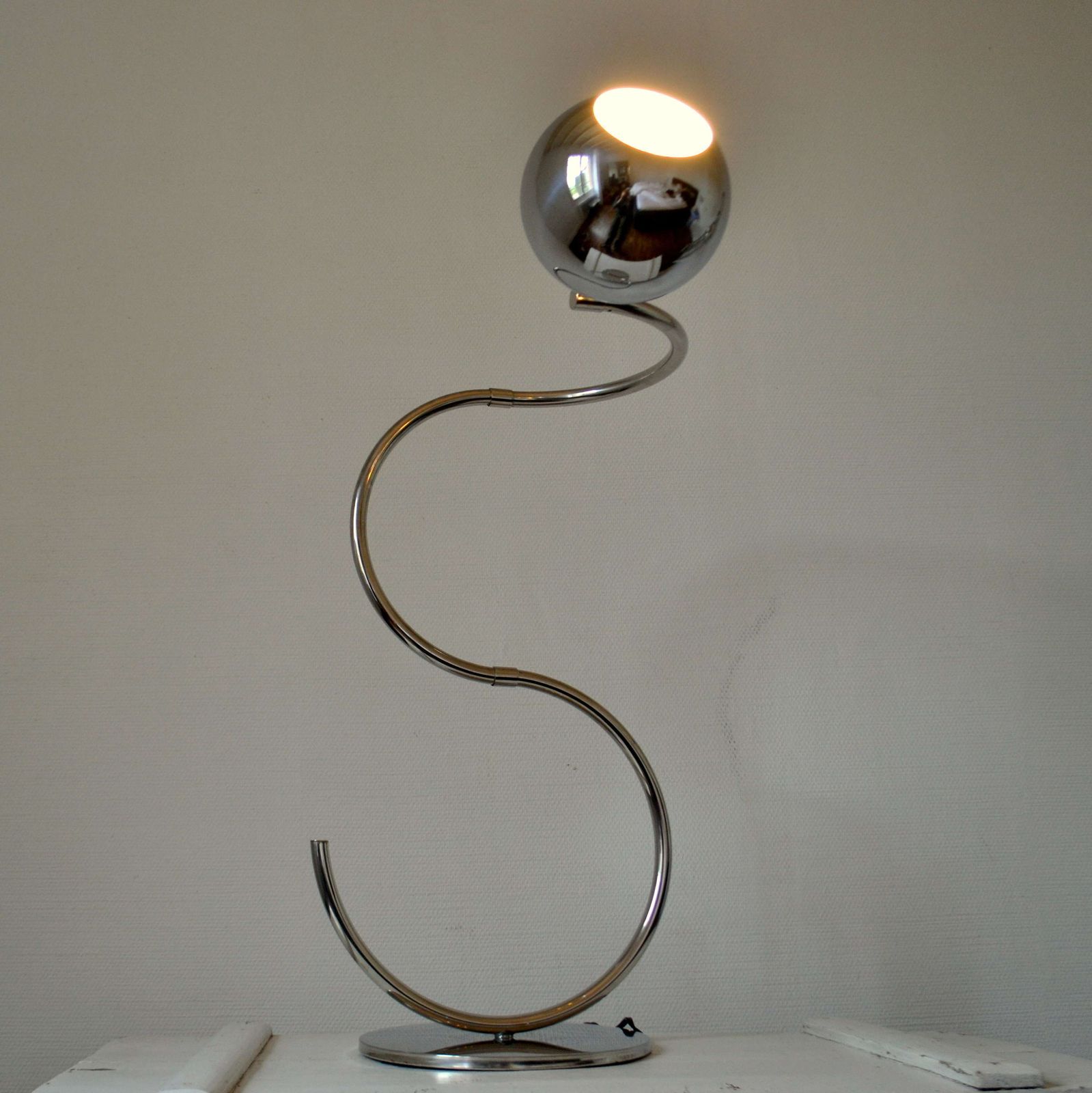 Sculptural Adjustable Reggiani Chrome Floor Lamp Italy 1960's photo buy