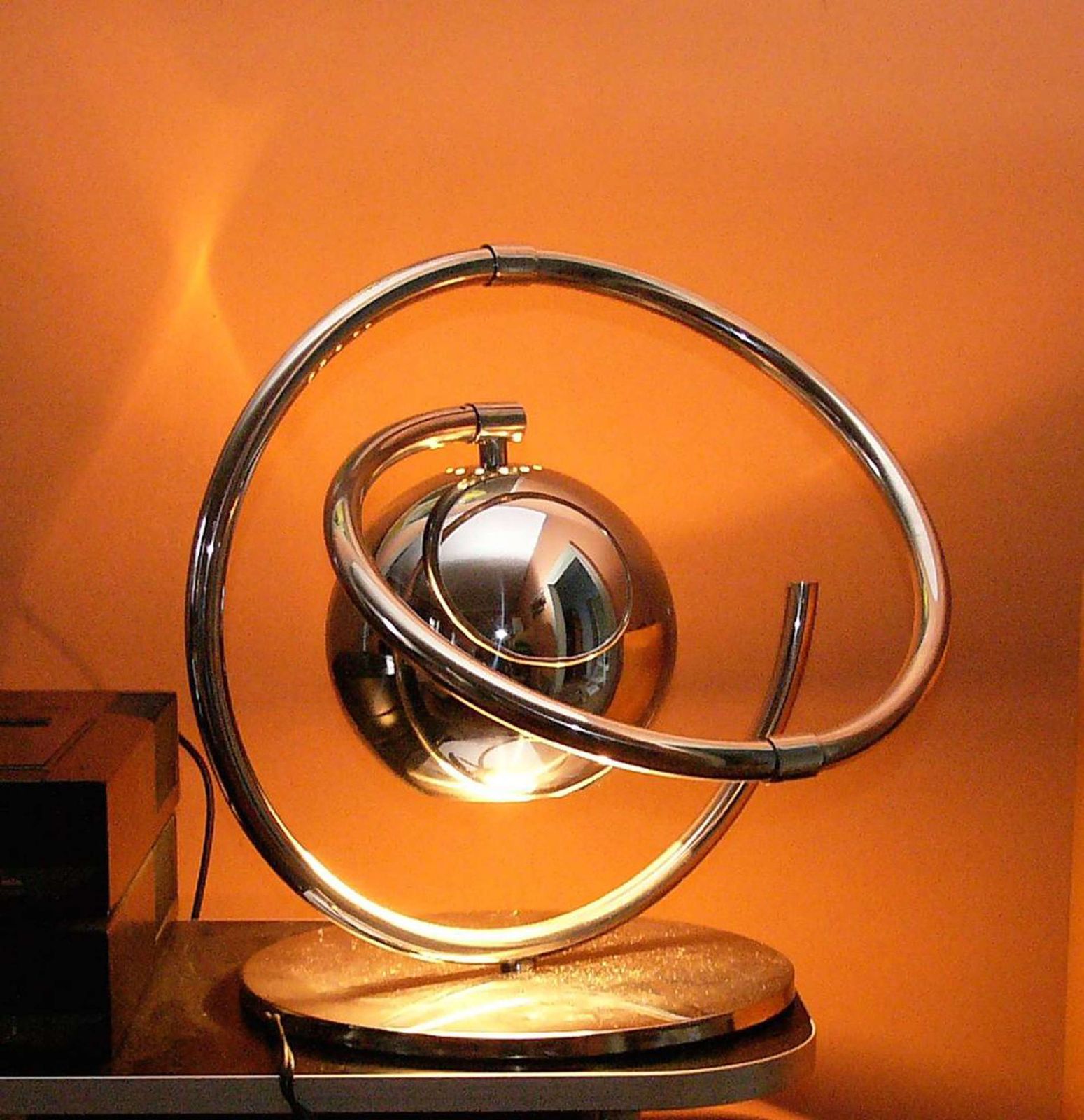 2550.0 Sculptural Adjustable Reggiani Chrome Floor Lamp Italy 1960's photo