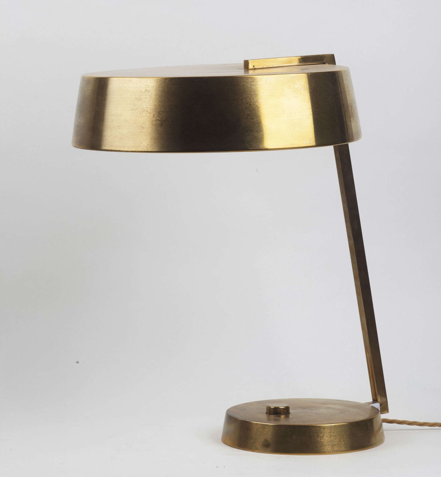 Italian 1950s Brass Table Or Desk Lamp By Stilux photo furniture