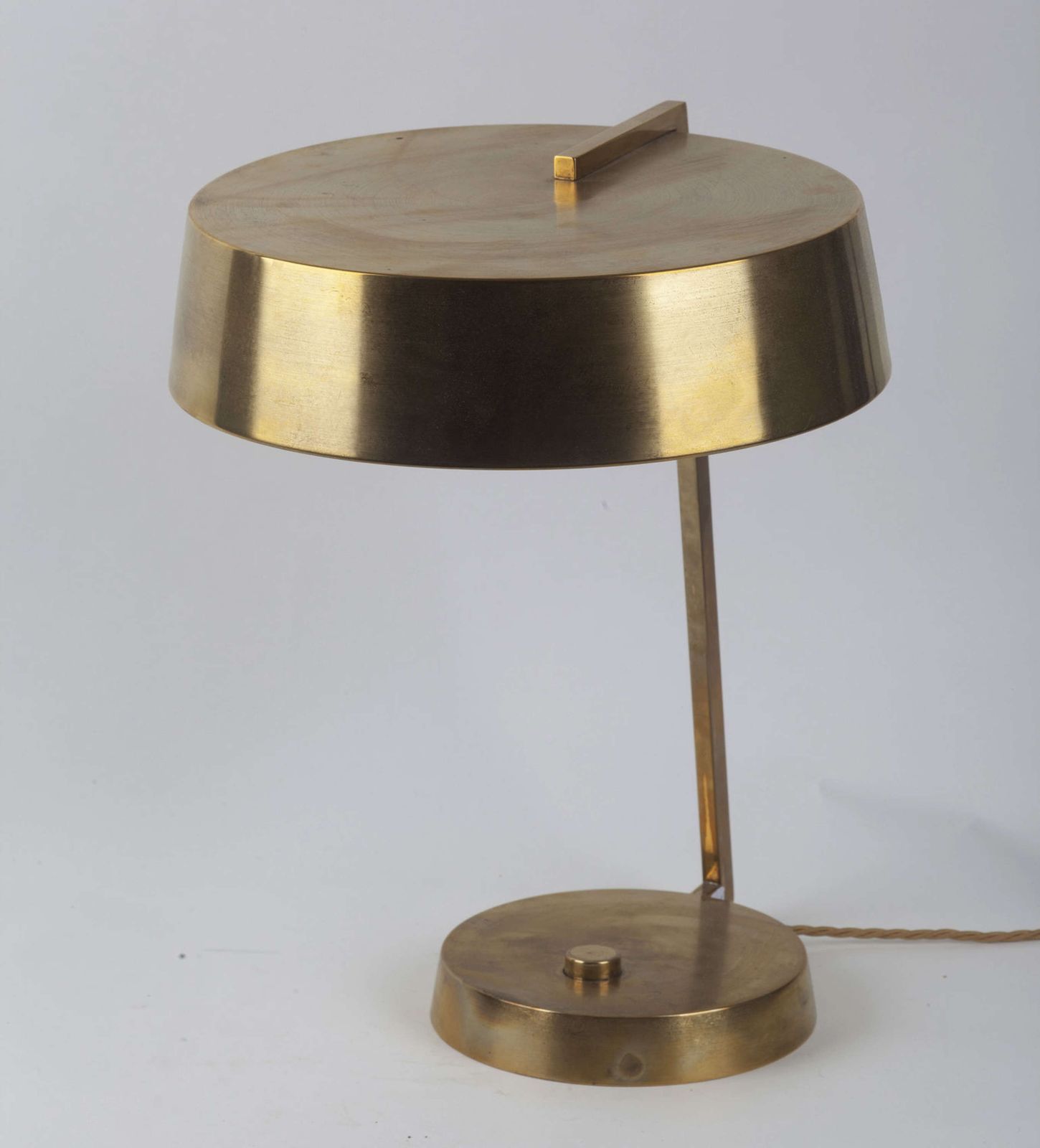 Italian 1950s Brass Table Or Desk Lamp By Stilux photo for sale