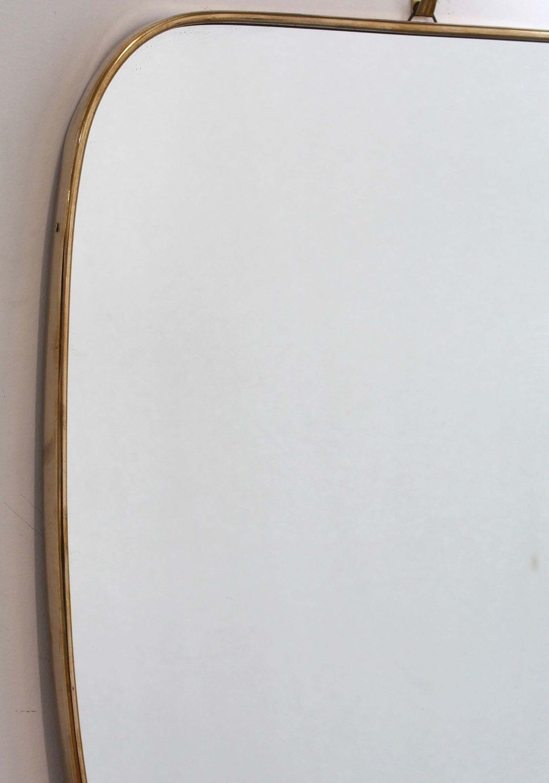 Mid Century Italian Wall Mirror With Brass Frame (Circa 1960s) photo Home Decor