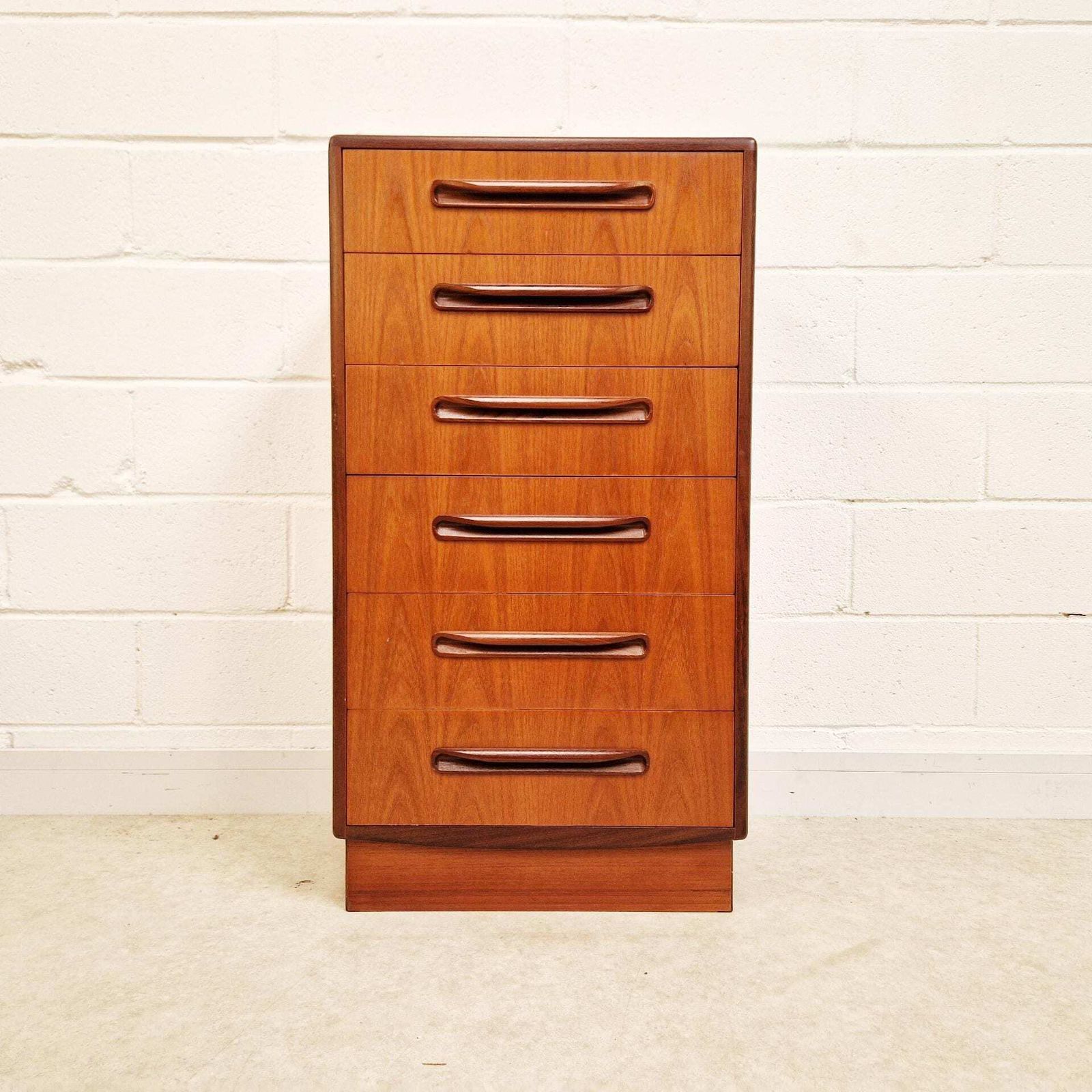 Vb Wilkins For G Plan Fresco Vintage Mid Century Medium Teak Tallboy Chest Drawers Pg196 photo furniture