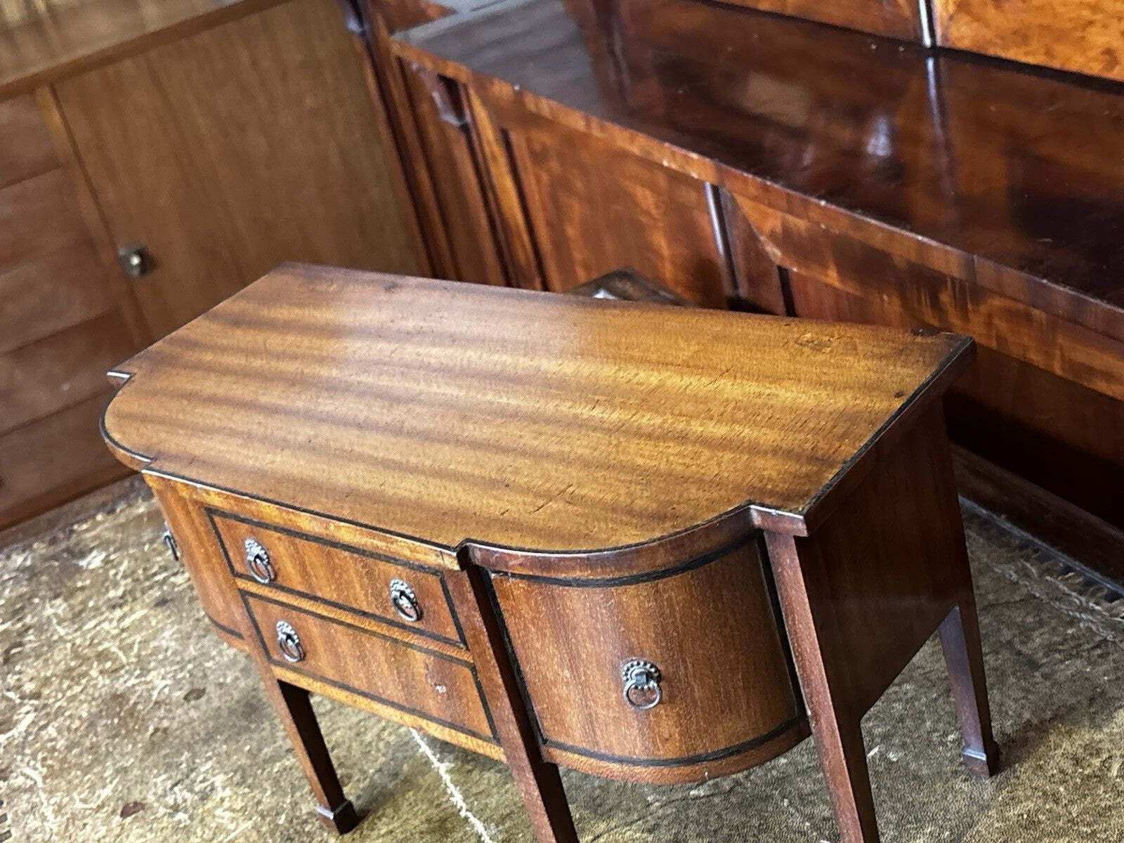 Miniature Georgian Sideboard Jewellery Box Apprentice Piece, Superb Quality. photo vinterior