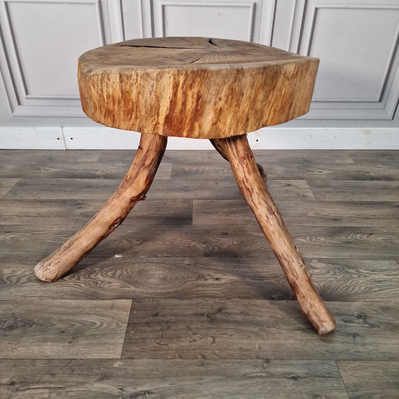 photo vinterior Rustic Tree Coffee Table Solid Hardwood Live Edge Trunk Root Branch Base Wood