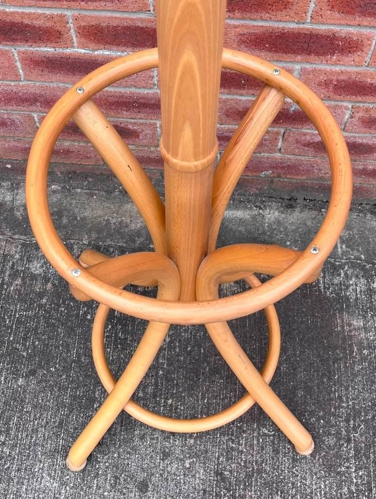 Vintage Thonet Style Bentwood Light Wood Coat & Hat Hall Stand photo buy