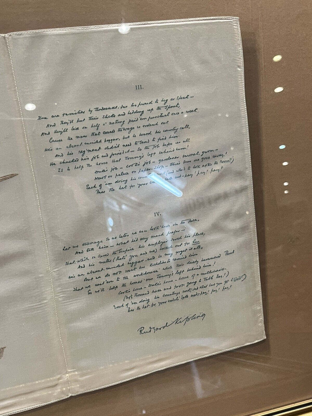 2 Original Framed Silk Souvenir From Garrick Theatre, Rudyard Kipling 1899. photo 250.0