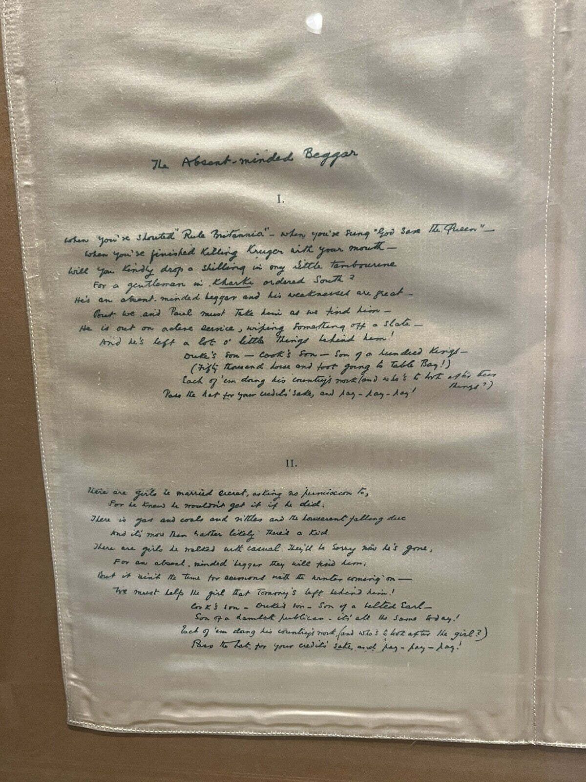 2 Original Framed Silk Souvenir From Garrick Theatre, Rudyard Kipling 1899. photo buy