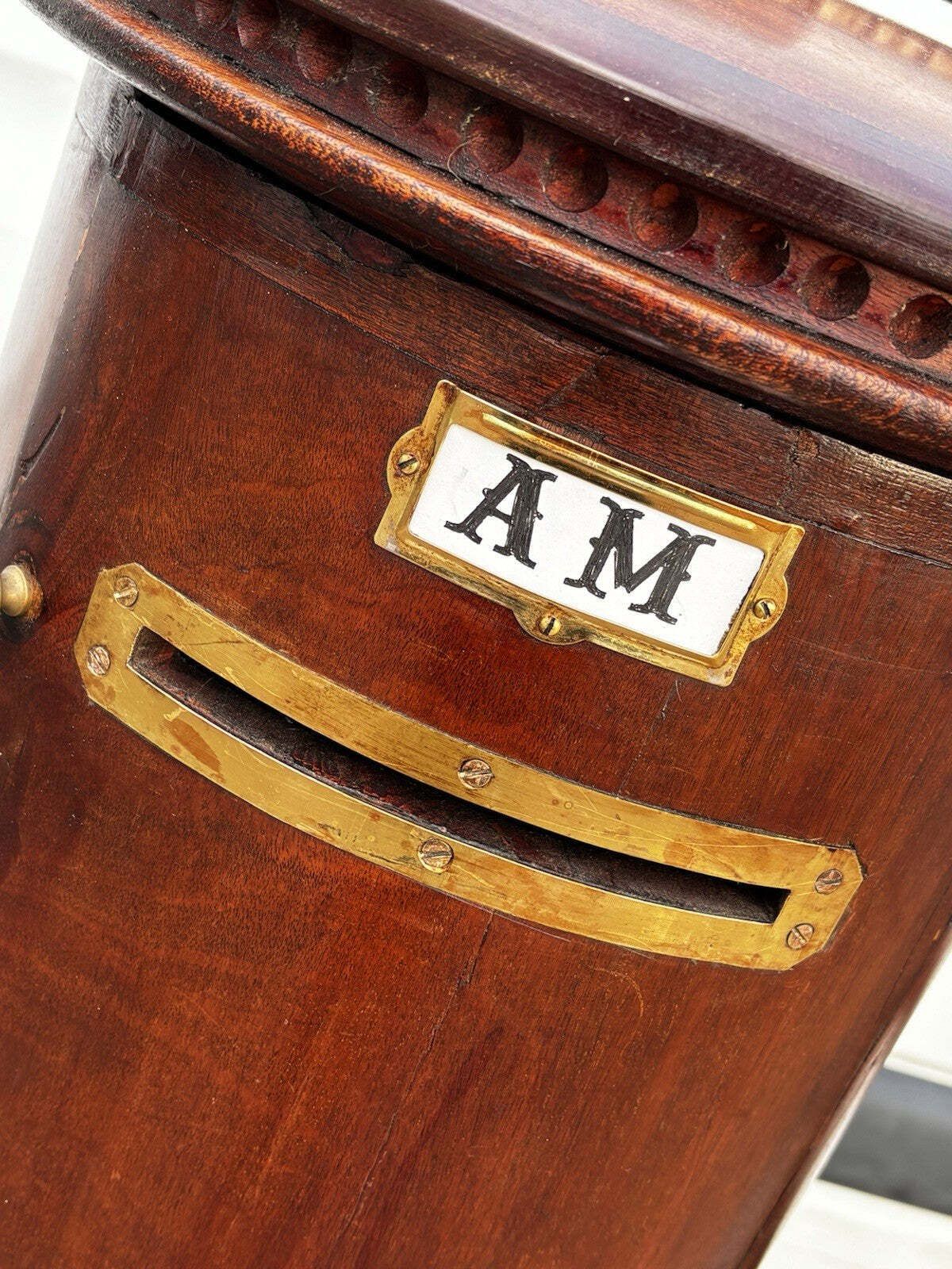 Country House / Hotel Guest Letter Box, Large In Size. Brass Decoration photo 1219.0